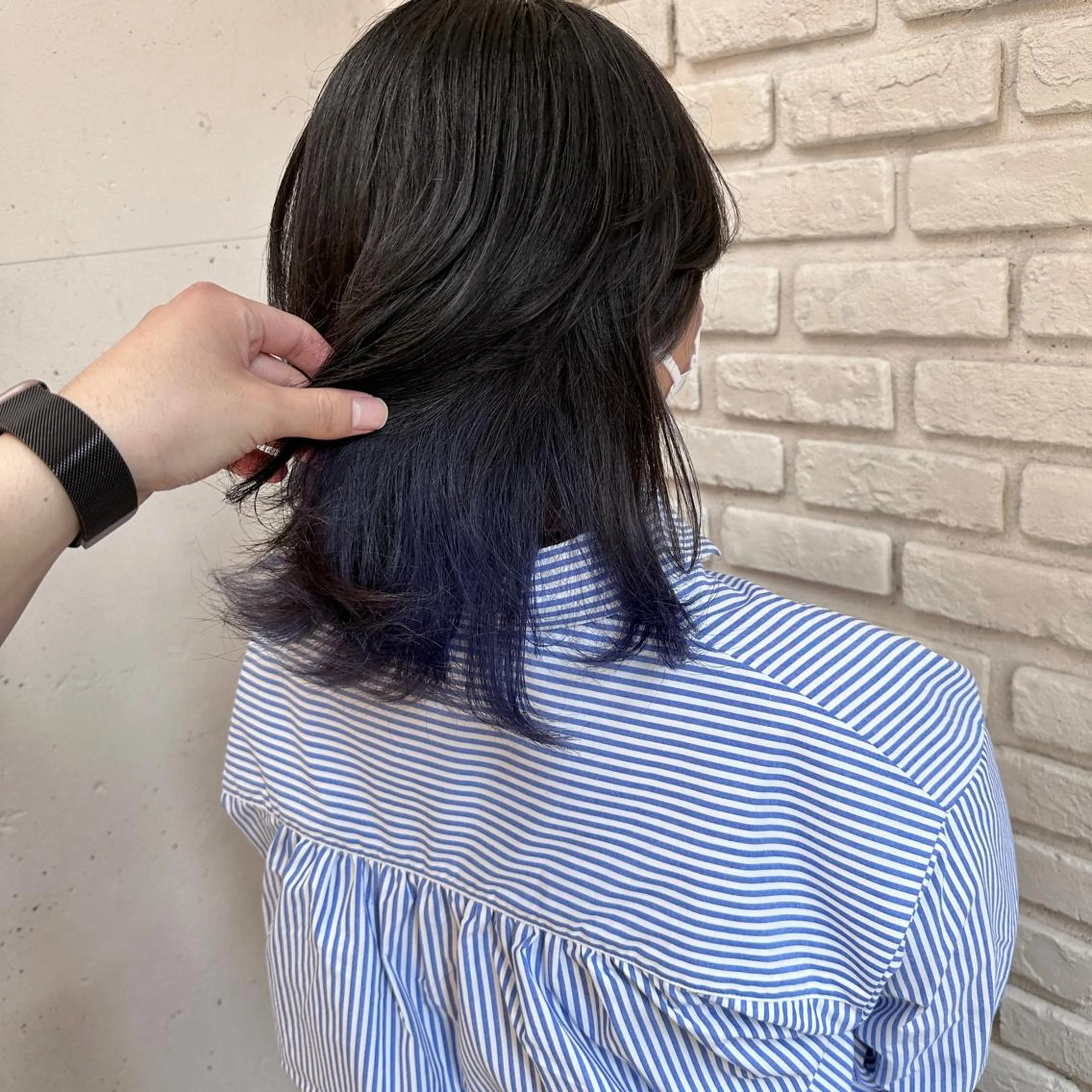 ミディアム カラー メンズパーマ 本多のヘアスタイル