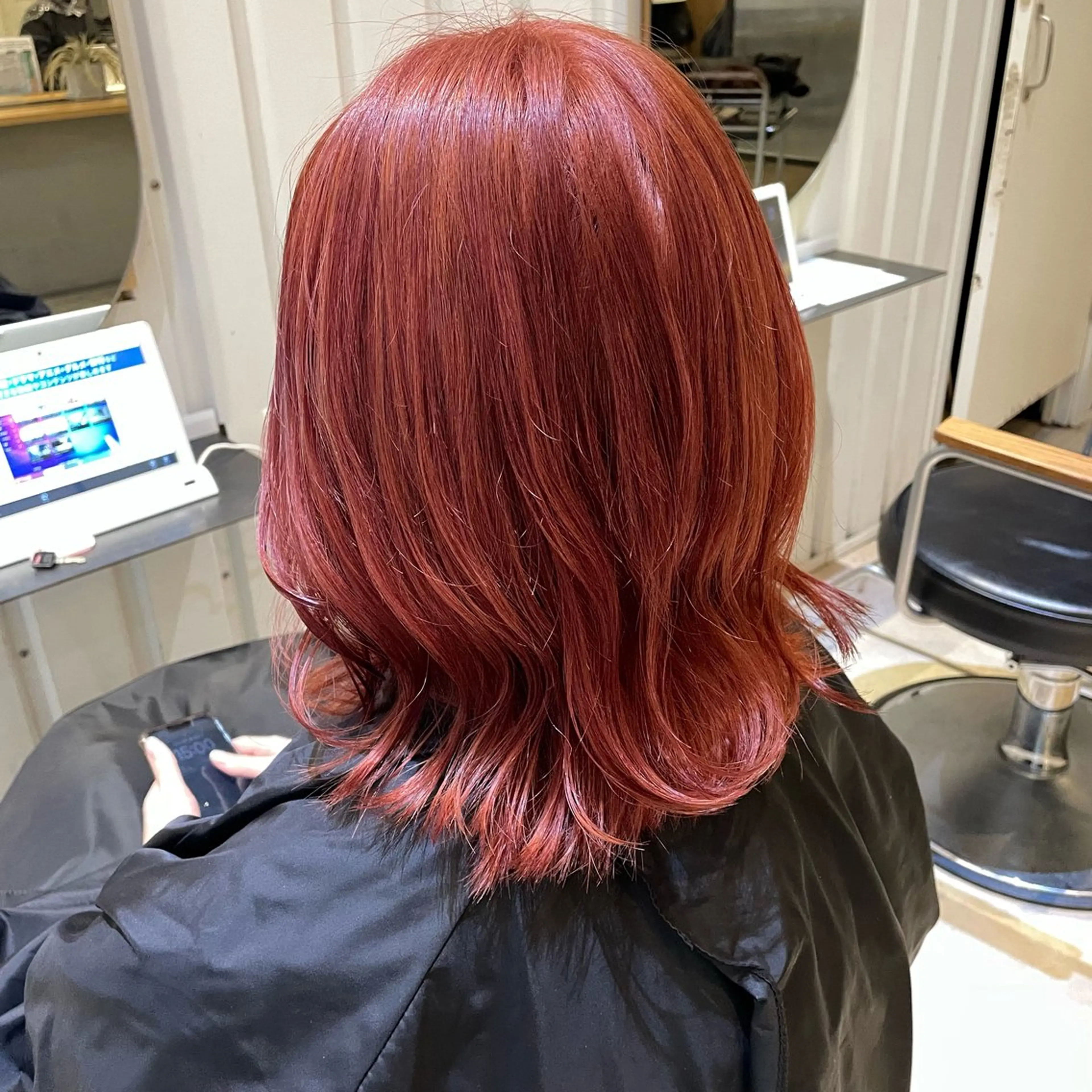 ミディアム カラー ヘアカラー La fith hair fun 池袋店【ラフィスヘアーファン】所属・🦋透明感カラー/レ イヤー/ruru🦋のヘアスタイル