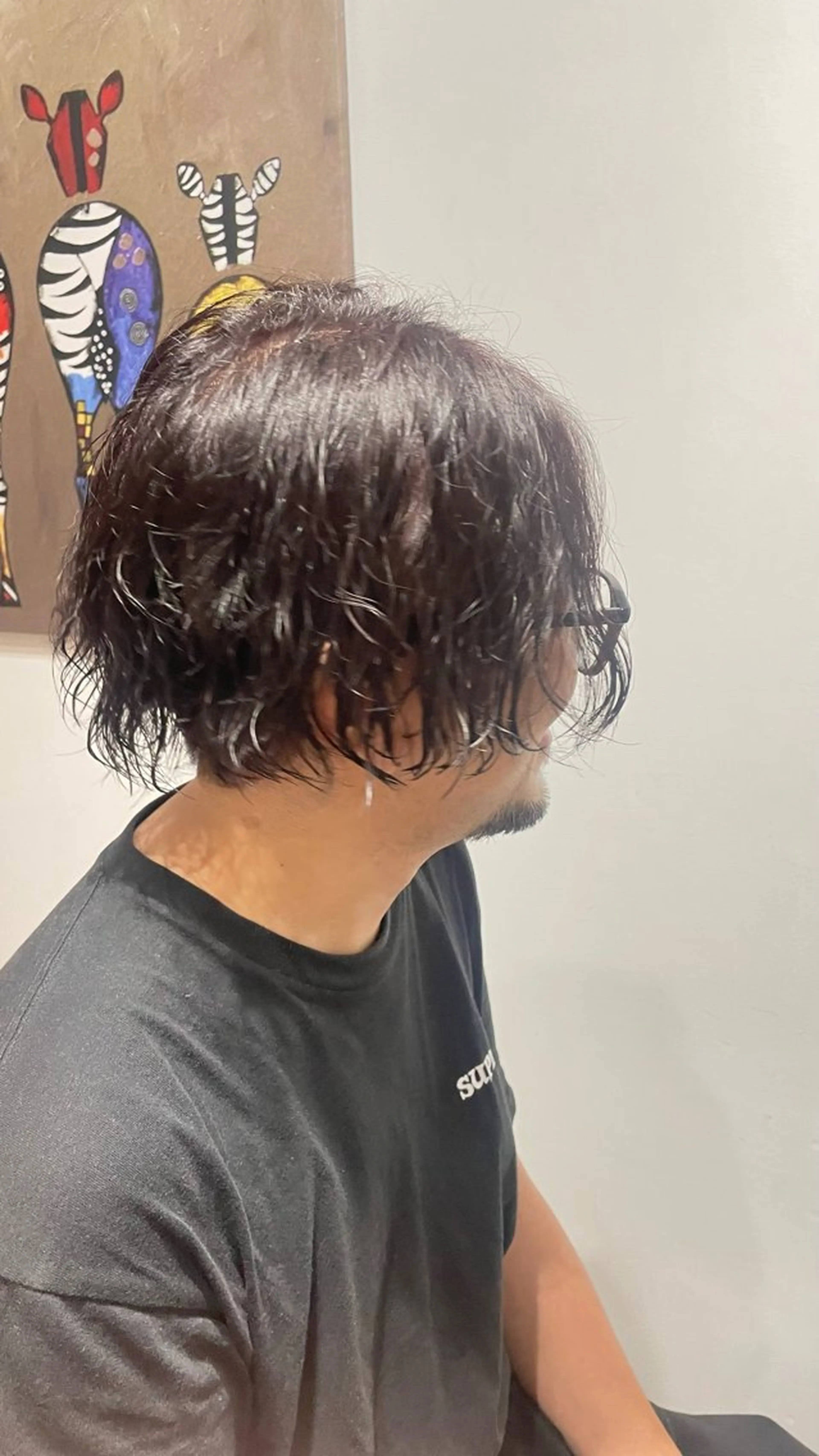 ショート パーマ 🖤Keina🖤 大人上品カラー.*˚のヘアスタイル