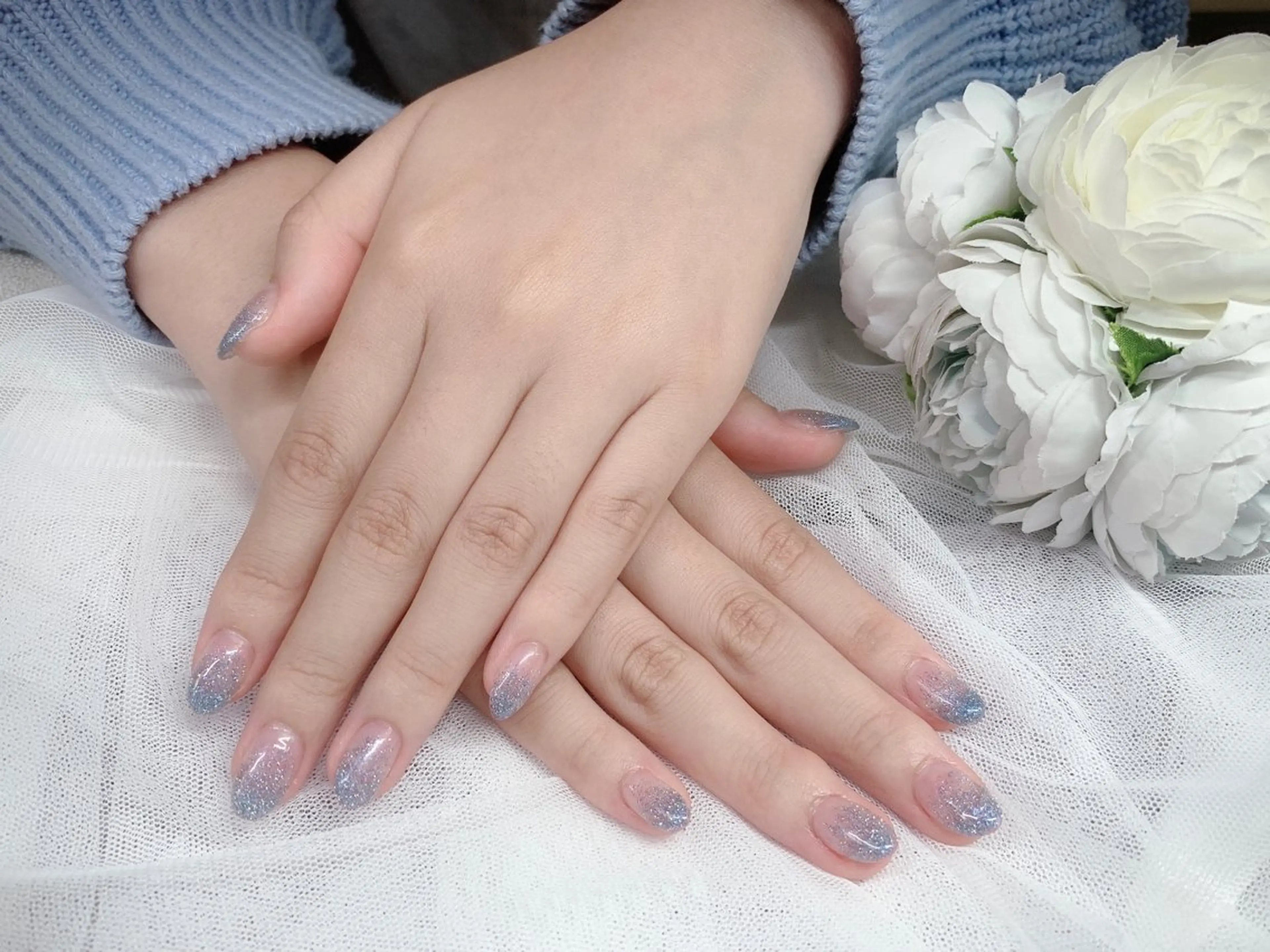 ネイル グラデーション ラメ(グリッター) ラメグラデーション ハンドネイル Yui Nail所属・林 ゆいのネイルデザイン