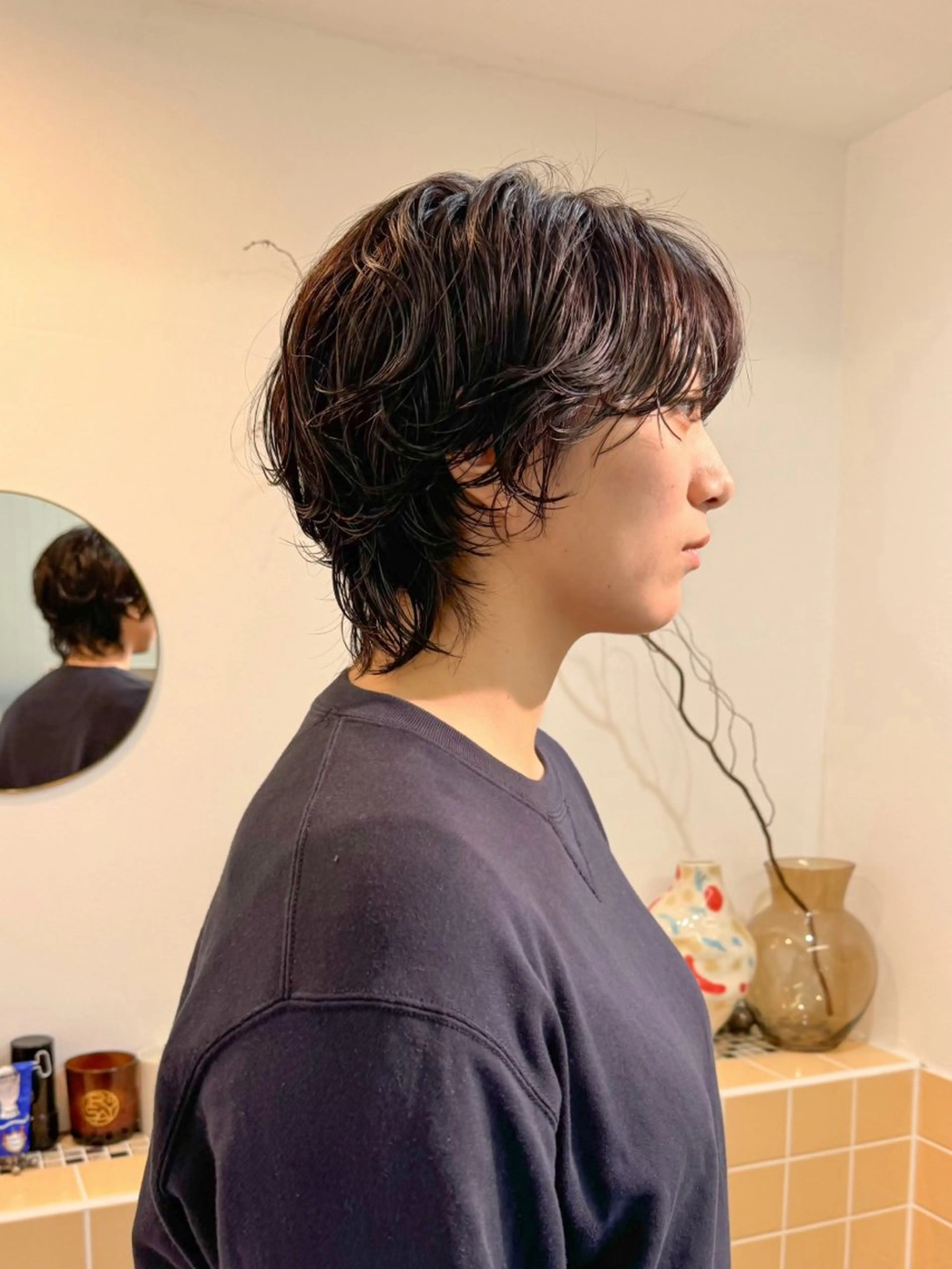 ショート パーマ ショートヘア ウルフカット カット パーマ Seeknext // Rukaのヘアスタイル