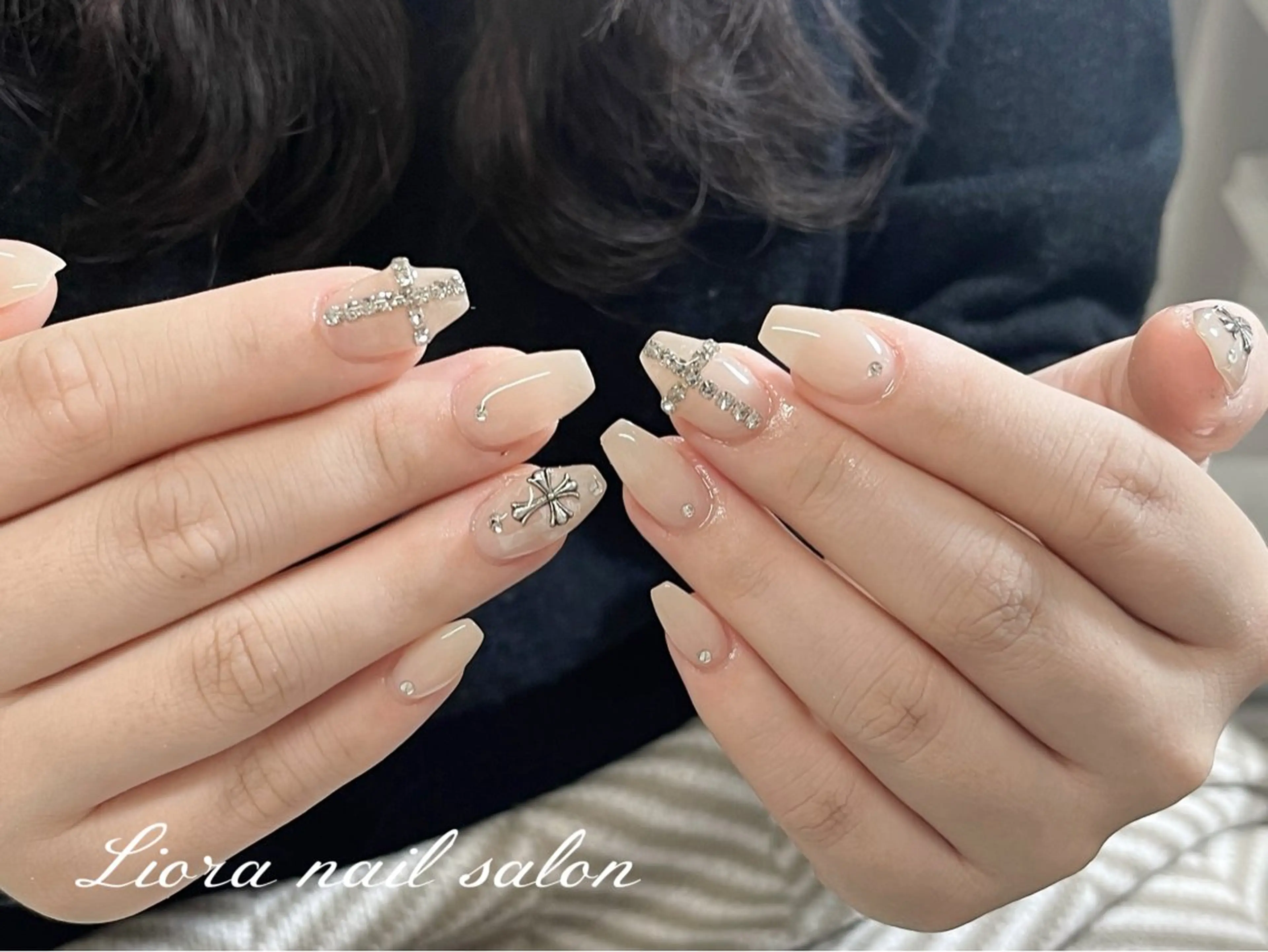 ネイル チークネイル フットネイル フレンチネイル ジェルネイル ガーリー ハンドネイル Liora nail salonのネイルデザイン