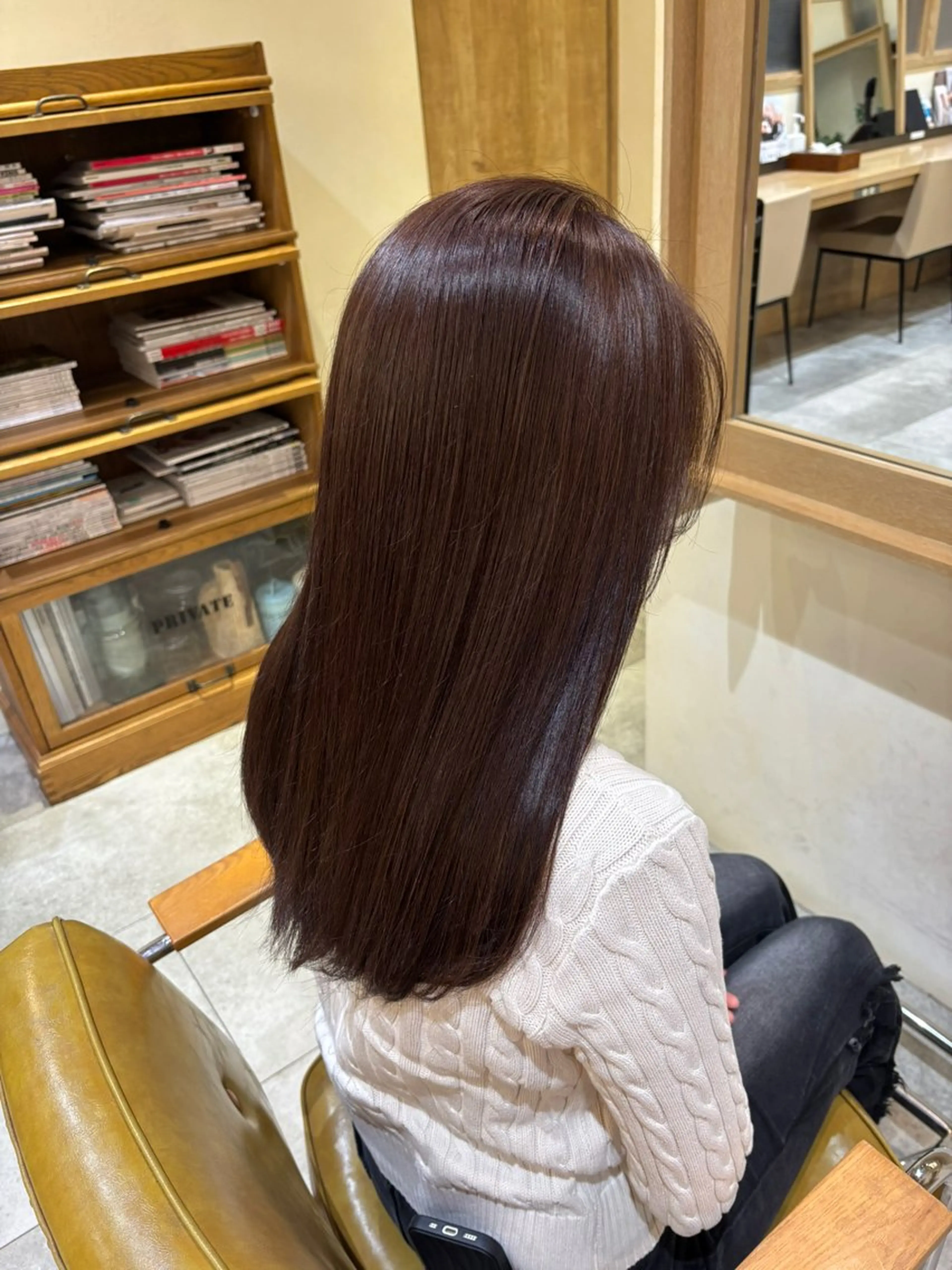 ミディアム アッシュ アッシュブラウン カット ヘアカラー ハイトーン/暖色 カラー/maoのヘアスタイル