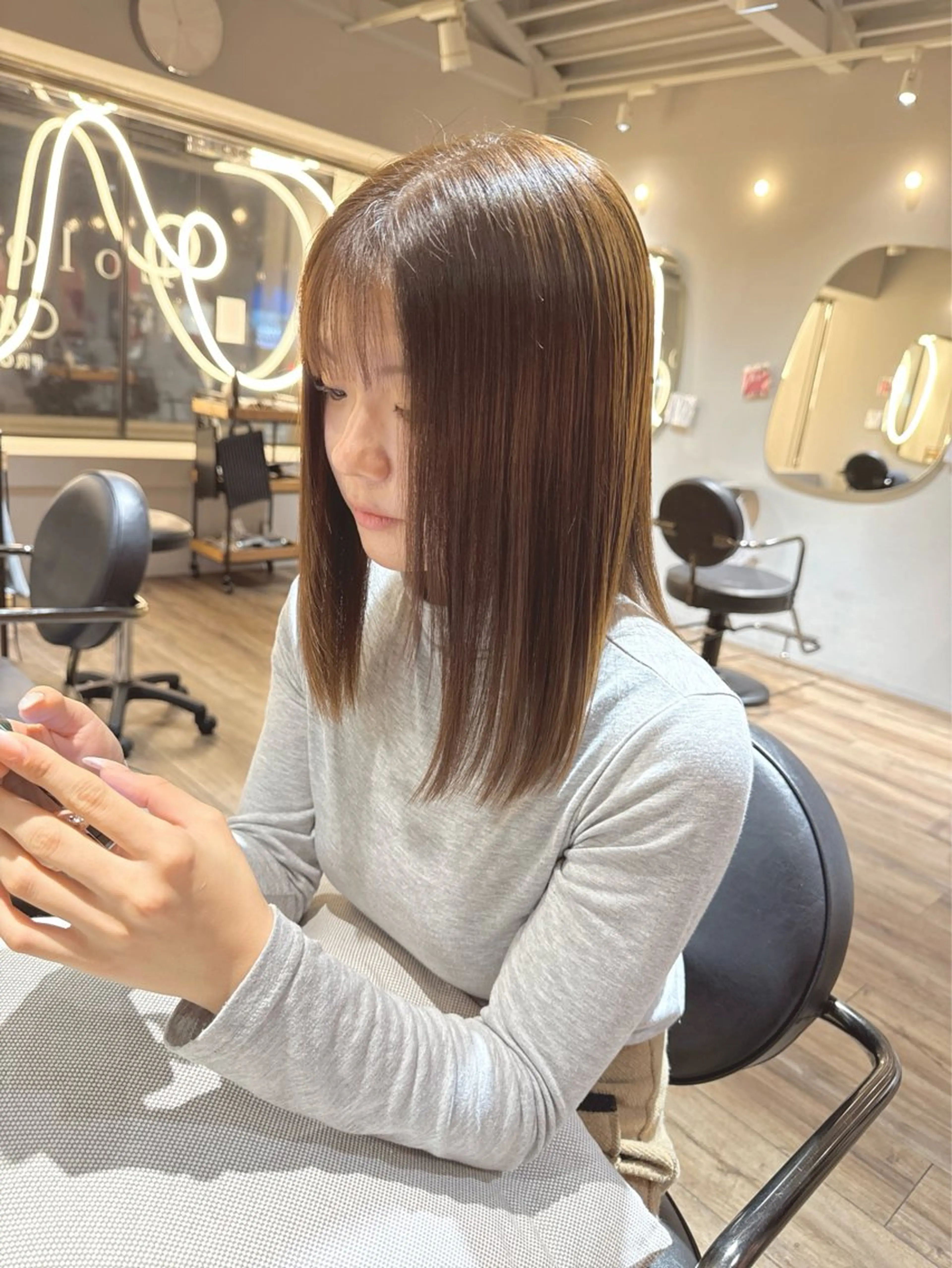 ミディアム カット ヘアカラー 【天満1艶髪】潤艶/ 髪質改善🌹釣本竜哉のヘアスタイル