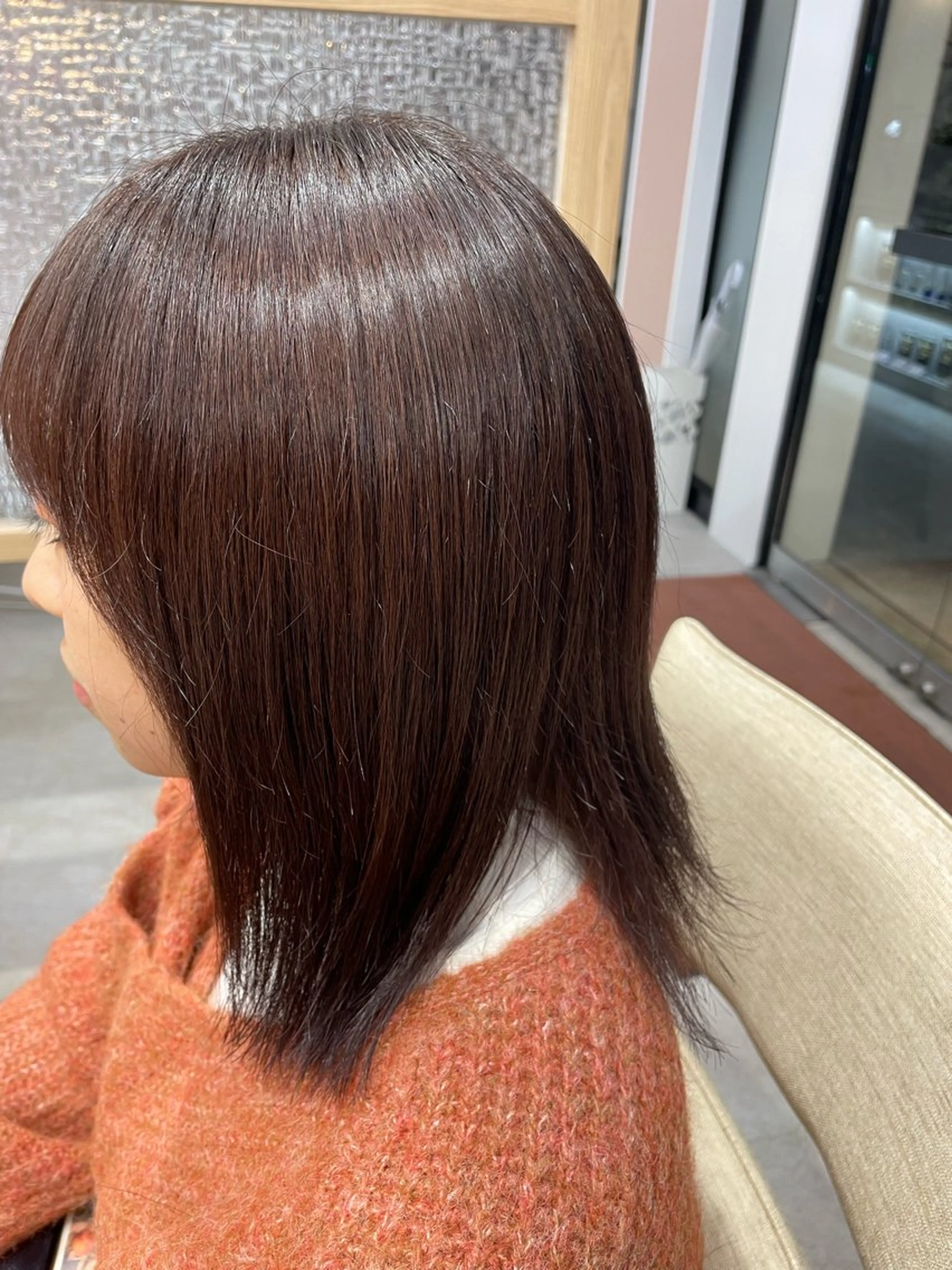 ミディアム カラー ベージュカラー ピンクカラー 韓国風￤ボブ￤パーマ 🍒竹下 茜🍒のヘアスタイル
