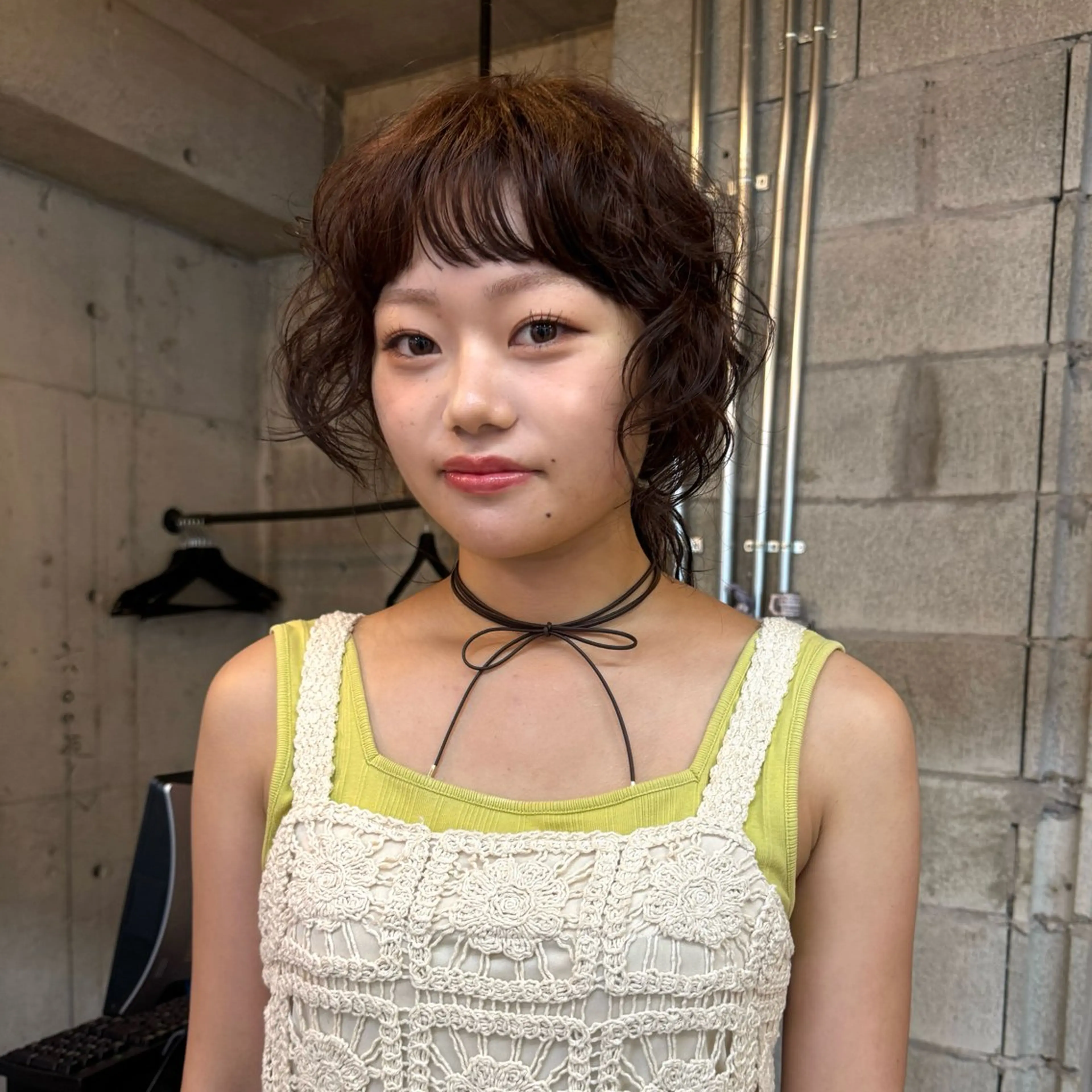 セミロング カラー パーマ セミロングパーマ カット ヘアカラー パーマ 🍈yurina パーマ🍈のヘアスタイル