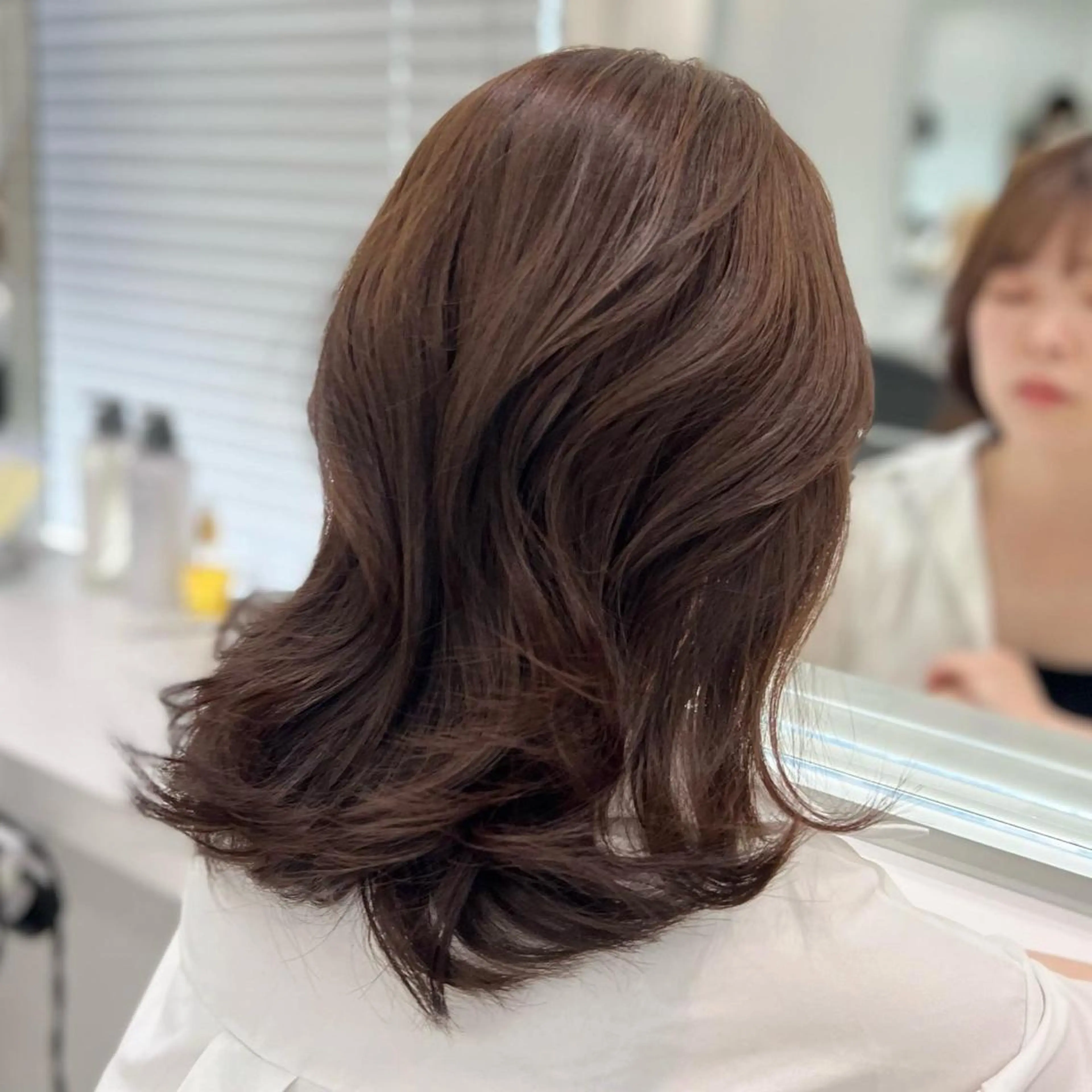 セミロング カット ヘアカラー トリートメント ヘアセット ハイトーン/ケア ブリーチ/sEnAのヘアスタイル