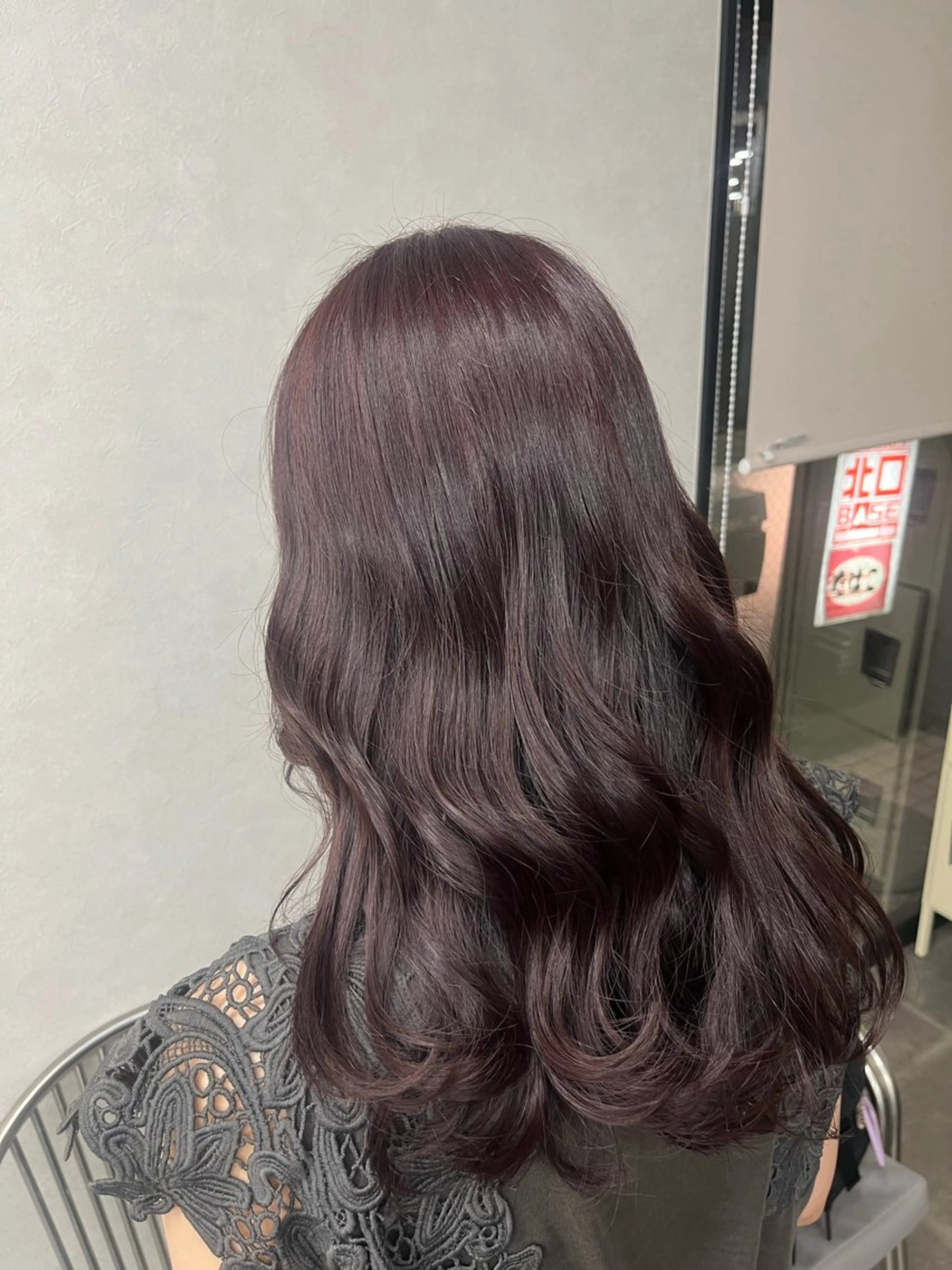 ロング カラー レッドカラー ヘアカラー 星野 遼太郎のヘアスタイル