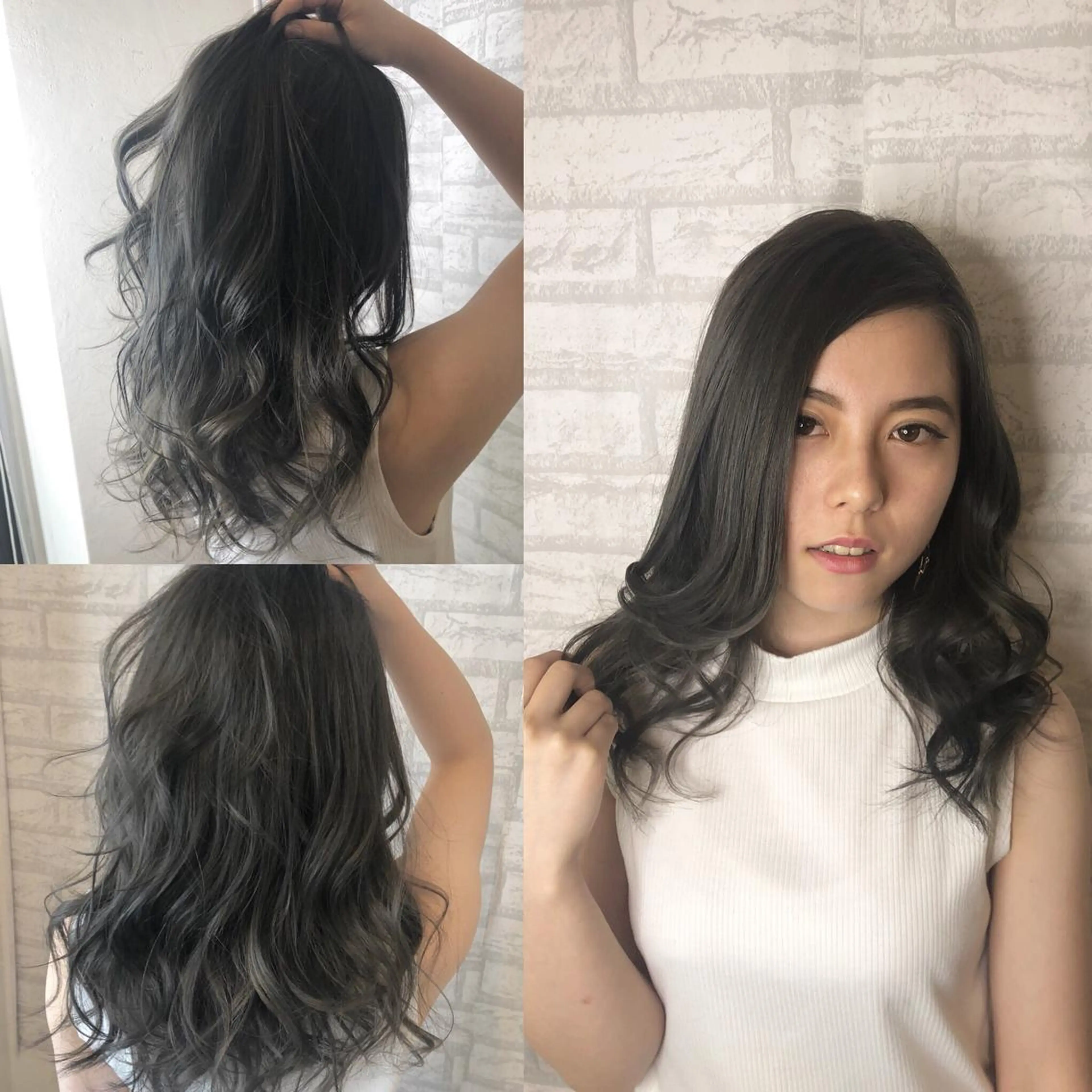 ミディアム カラー アディクシーカラー ブリーチ 透明感カラー ブリーチなしカラー トリートメント JIL BLAN 京都のヘアスタイル