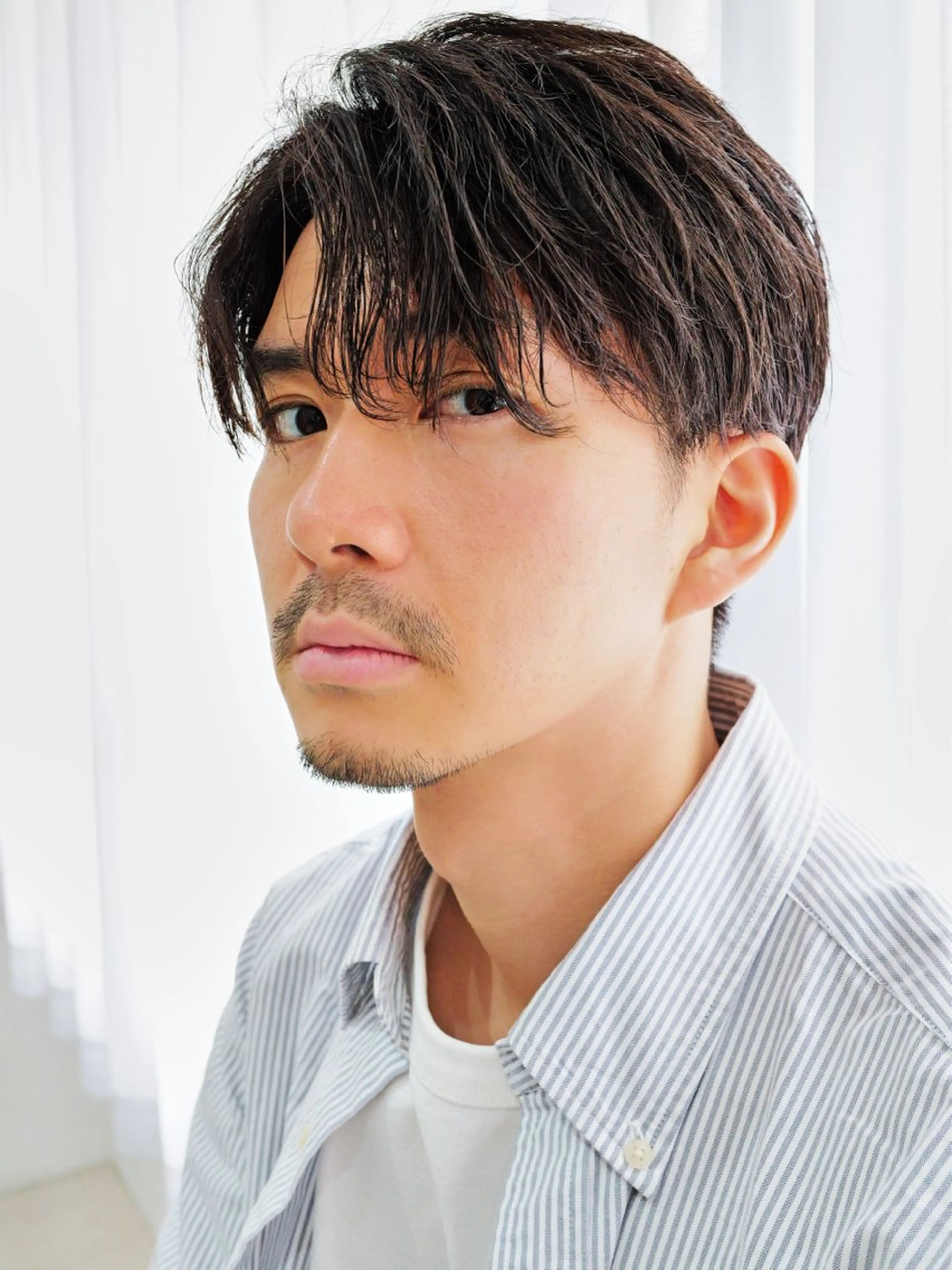 ショート カラー パーマ メンズ アップバング ダウンパーマ メンズパーマ メンズツイストパーマ 刈り上げ 大人男子ヘア 💈メンズ特化吉田のヘアスタイル