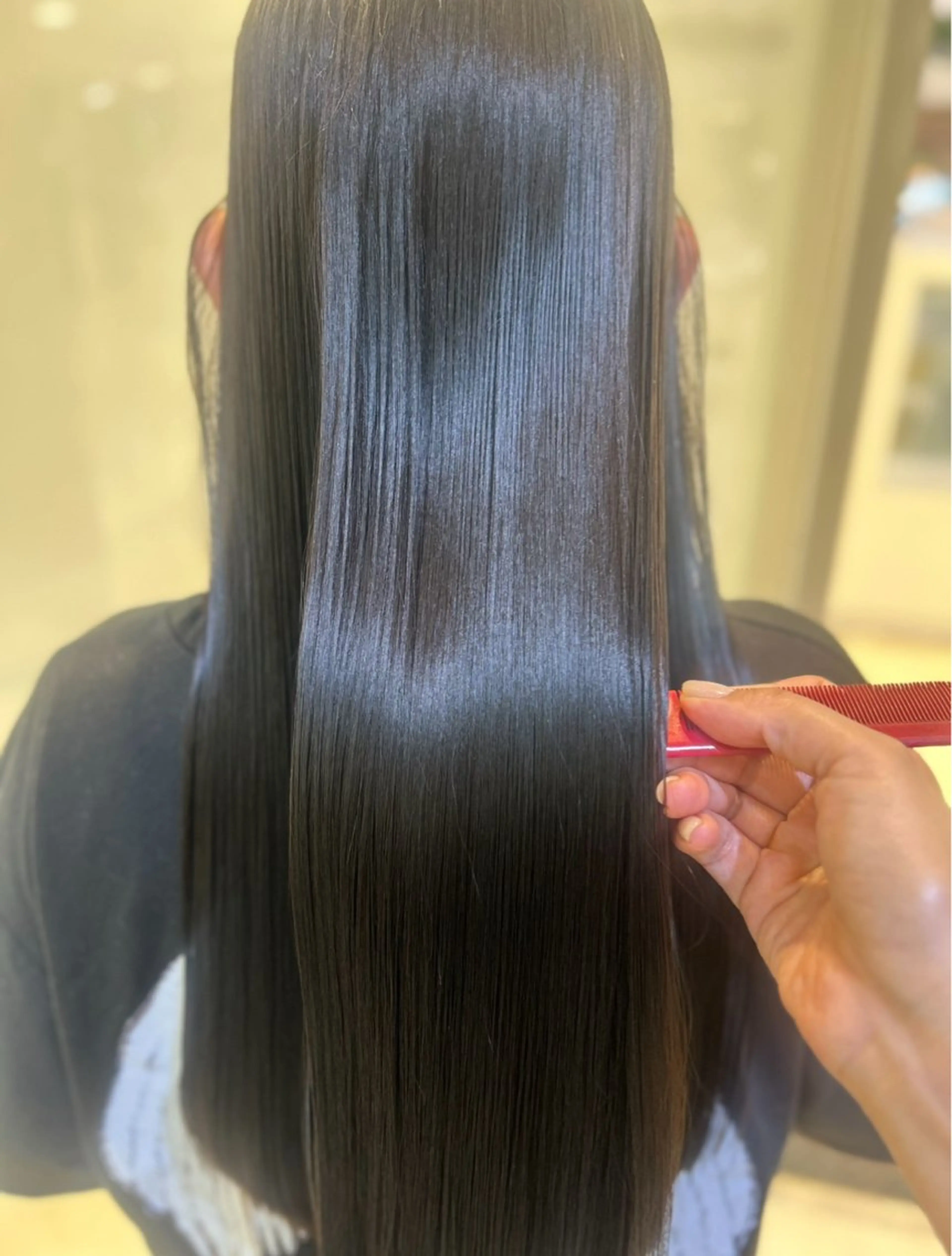 ロング パーマ カット 縮毛矯正 トリートメント 艶質改善/縮毛矯正 ササキナツミのヘアスタイル