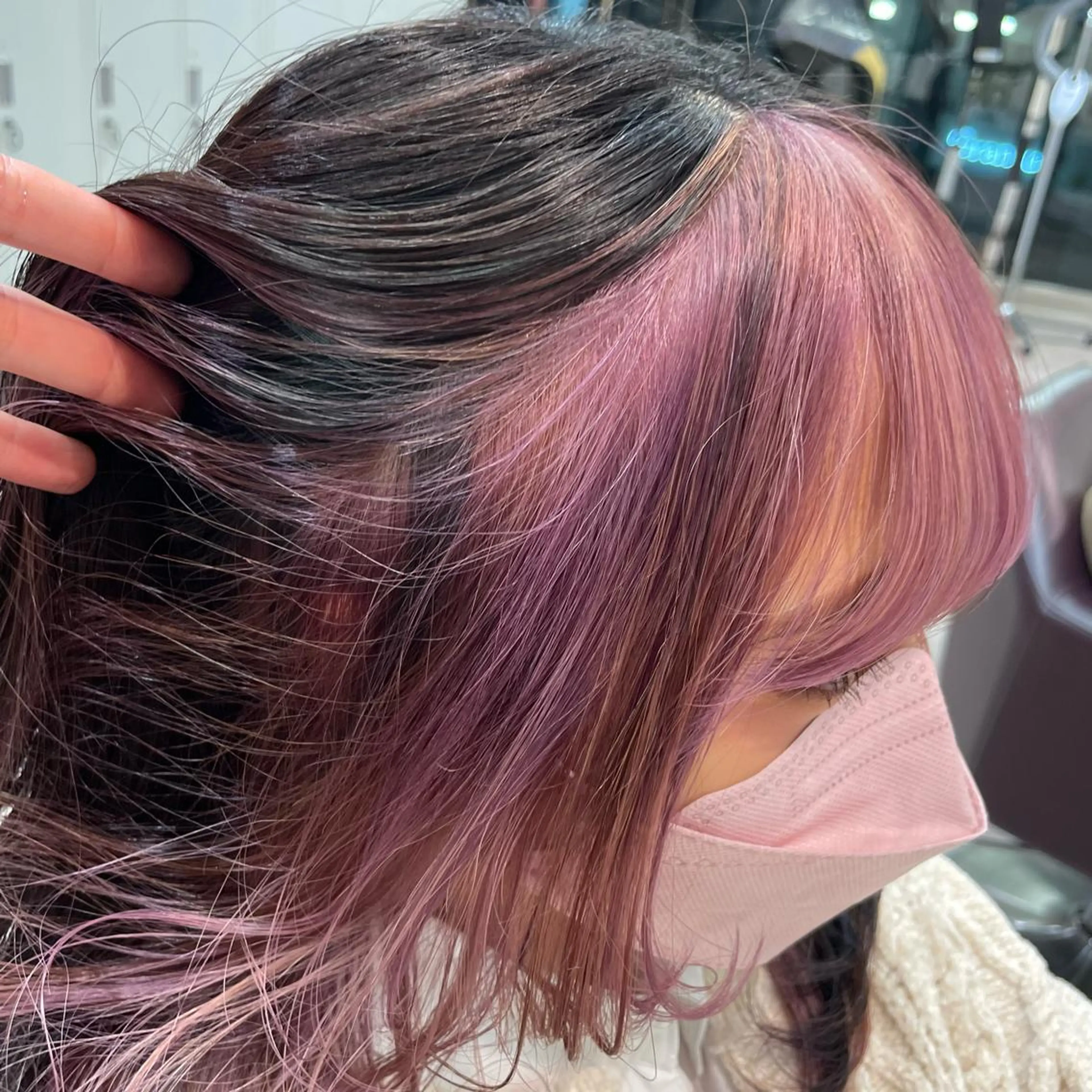 セミロング ヘアカラー 松永 梨央のヘアスタイル