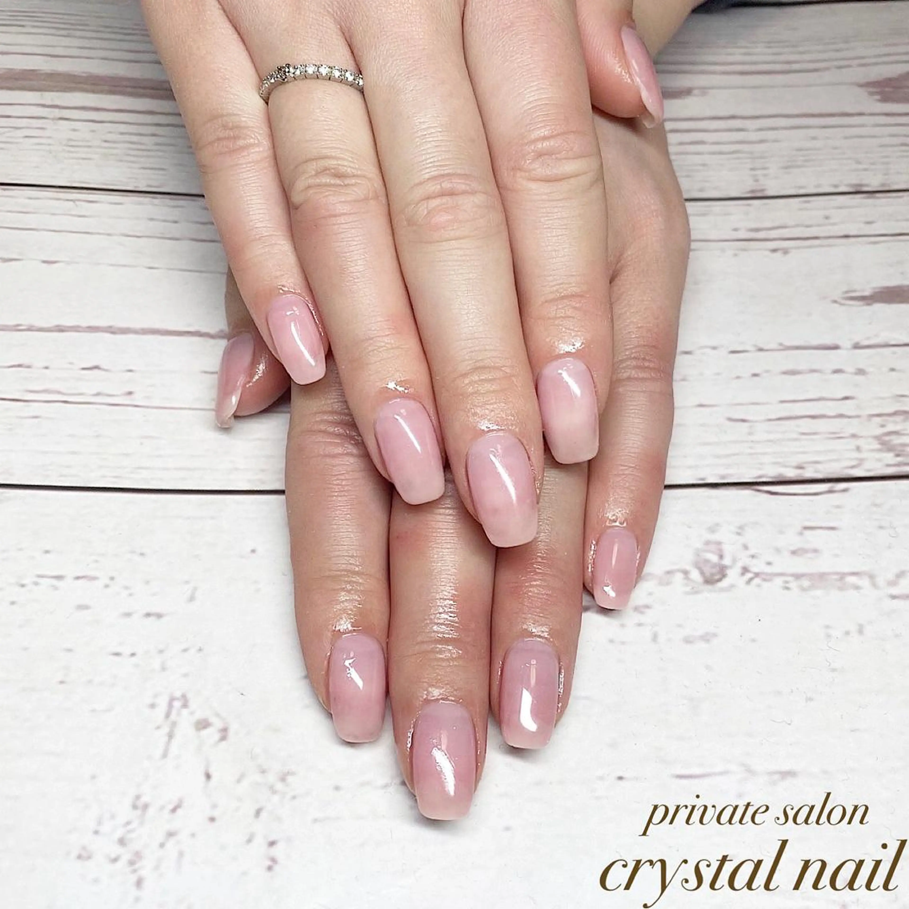 ネイル ピンク Crystal Nailのネイルデザイン