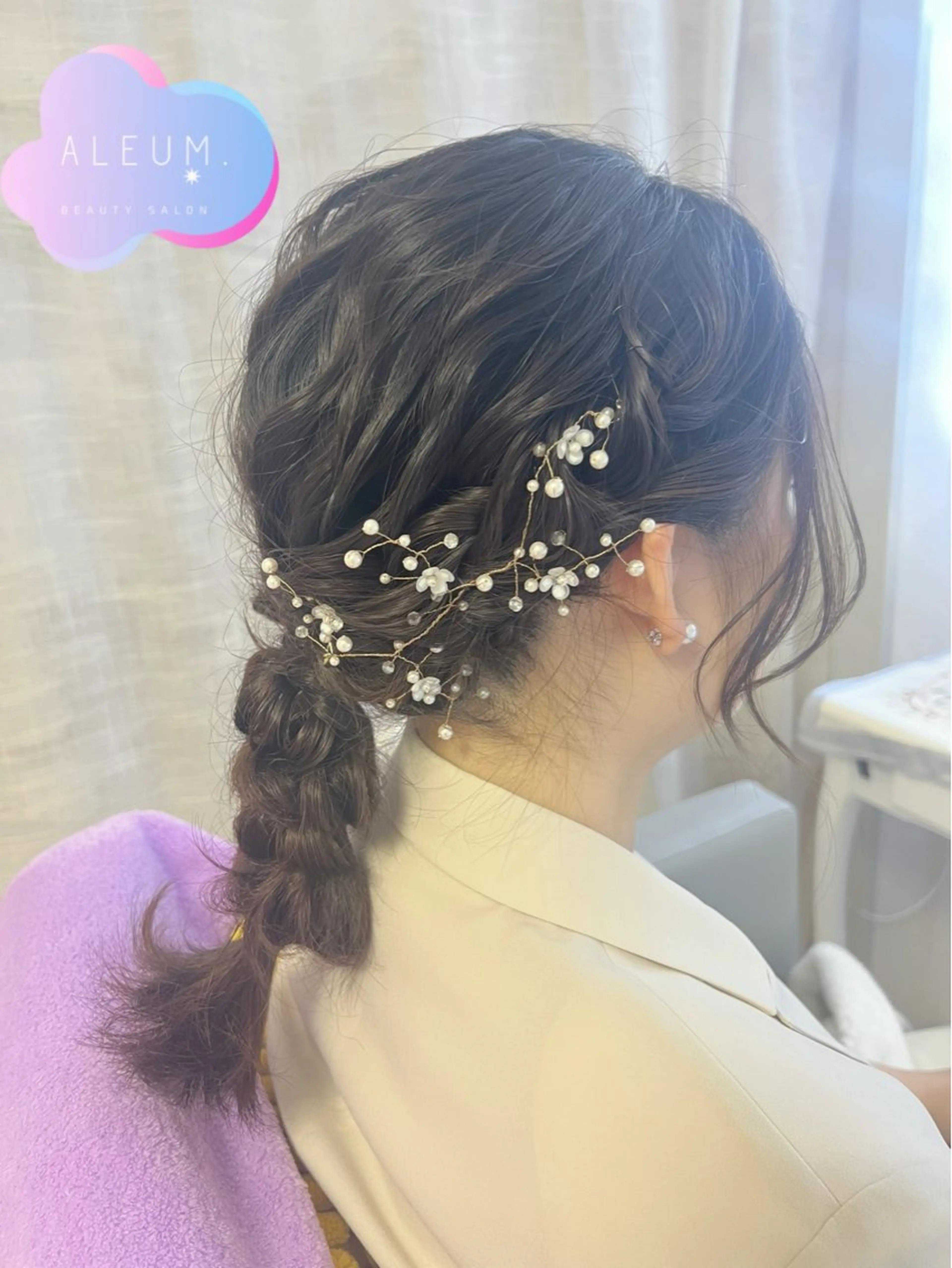 ヘアアレンジ 結婚式・ブライダル 🌈ALEUM.🌈 アルムのマツエク・マツパデザイン