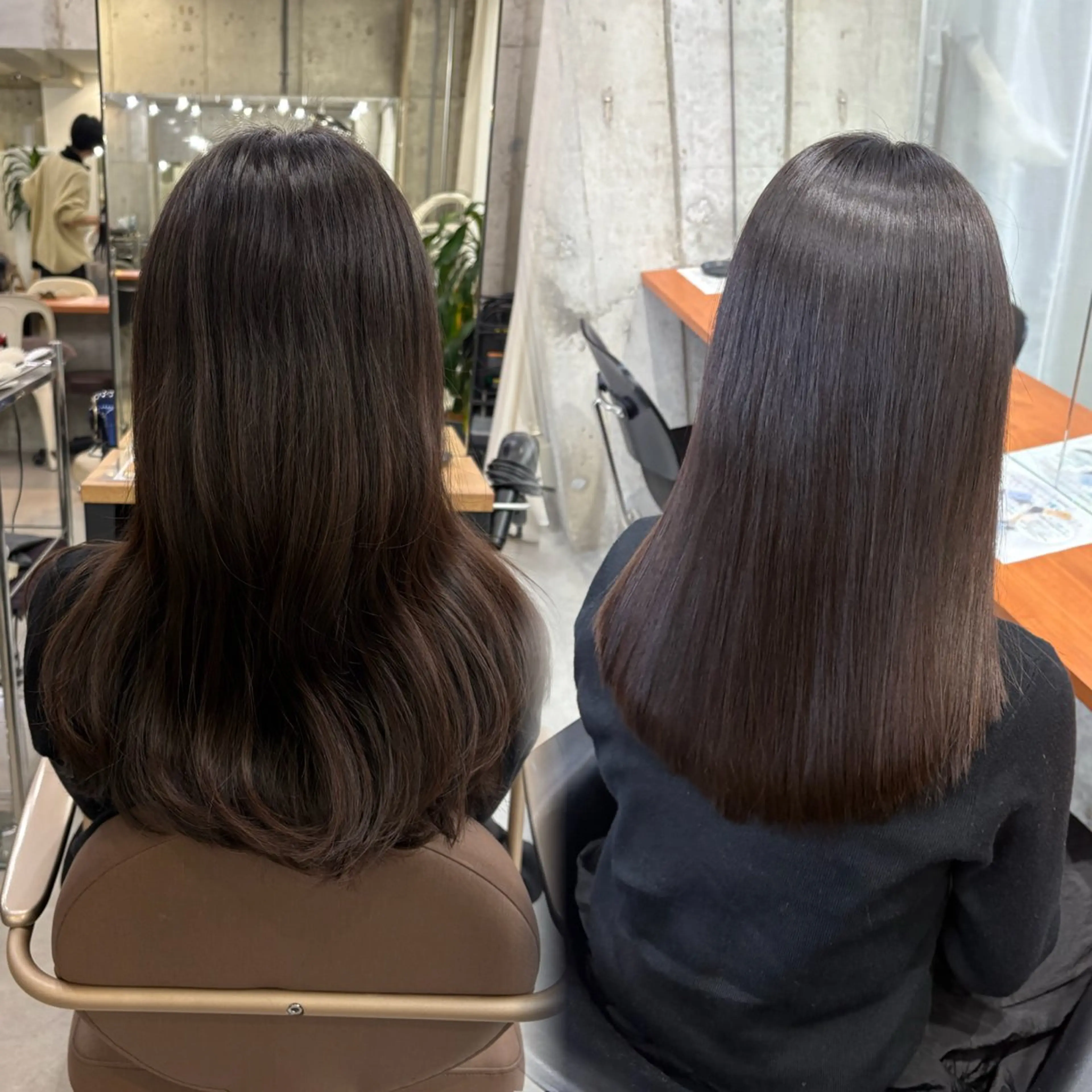 セミロング カット 縮毛矯正 髪質改善／縮毛矯正 関根青葉のヘアスタイル