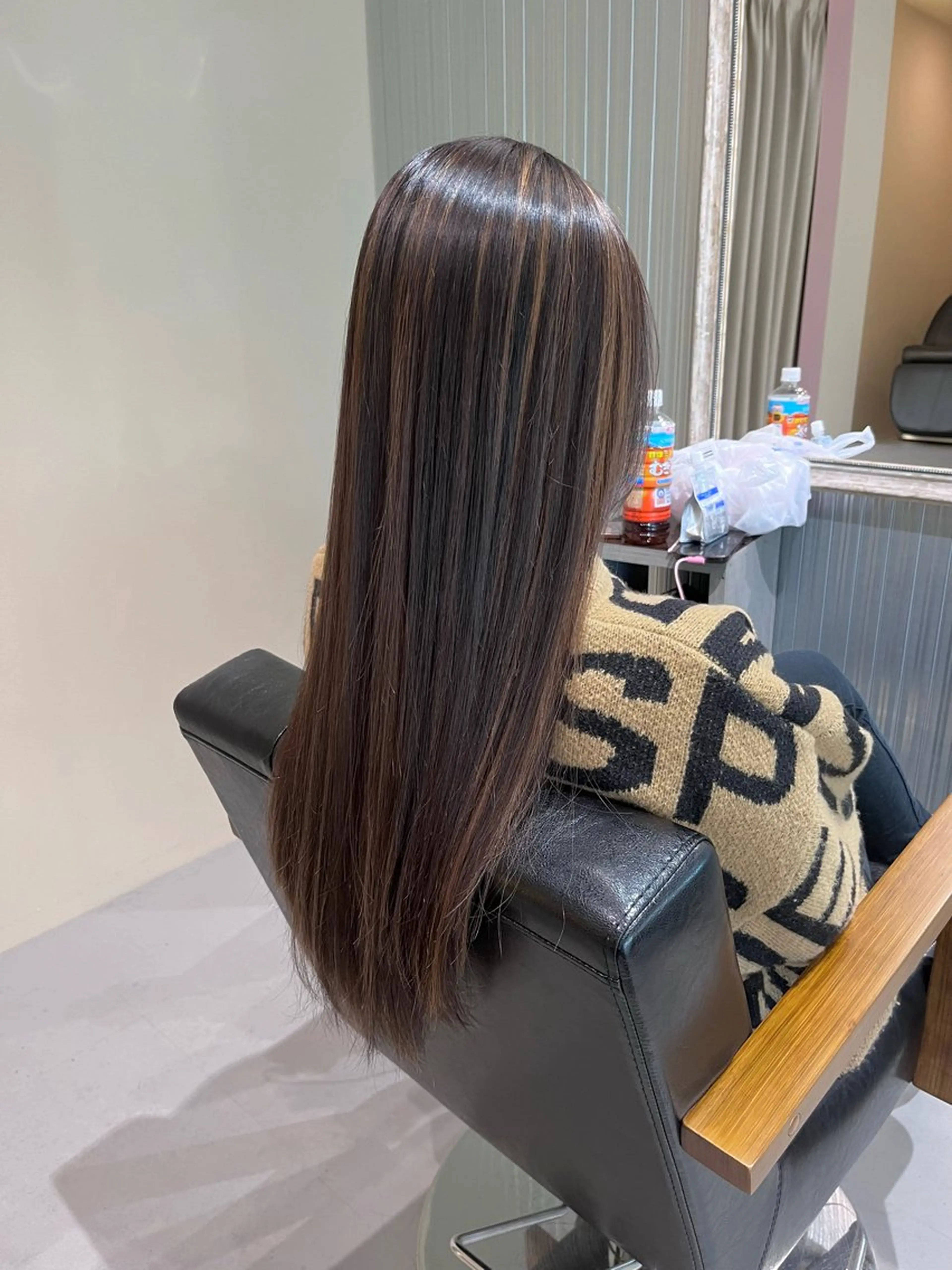 ロング カラー ベージュカラー ブリーチ ハイライトカラー ハイライト トリートメント ヘアカラー KIZU 髪質改善 オカルト怪談のヘアスタイル