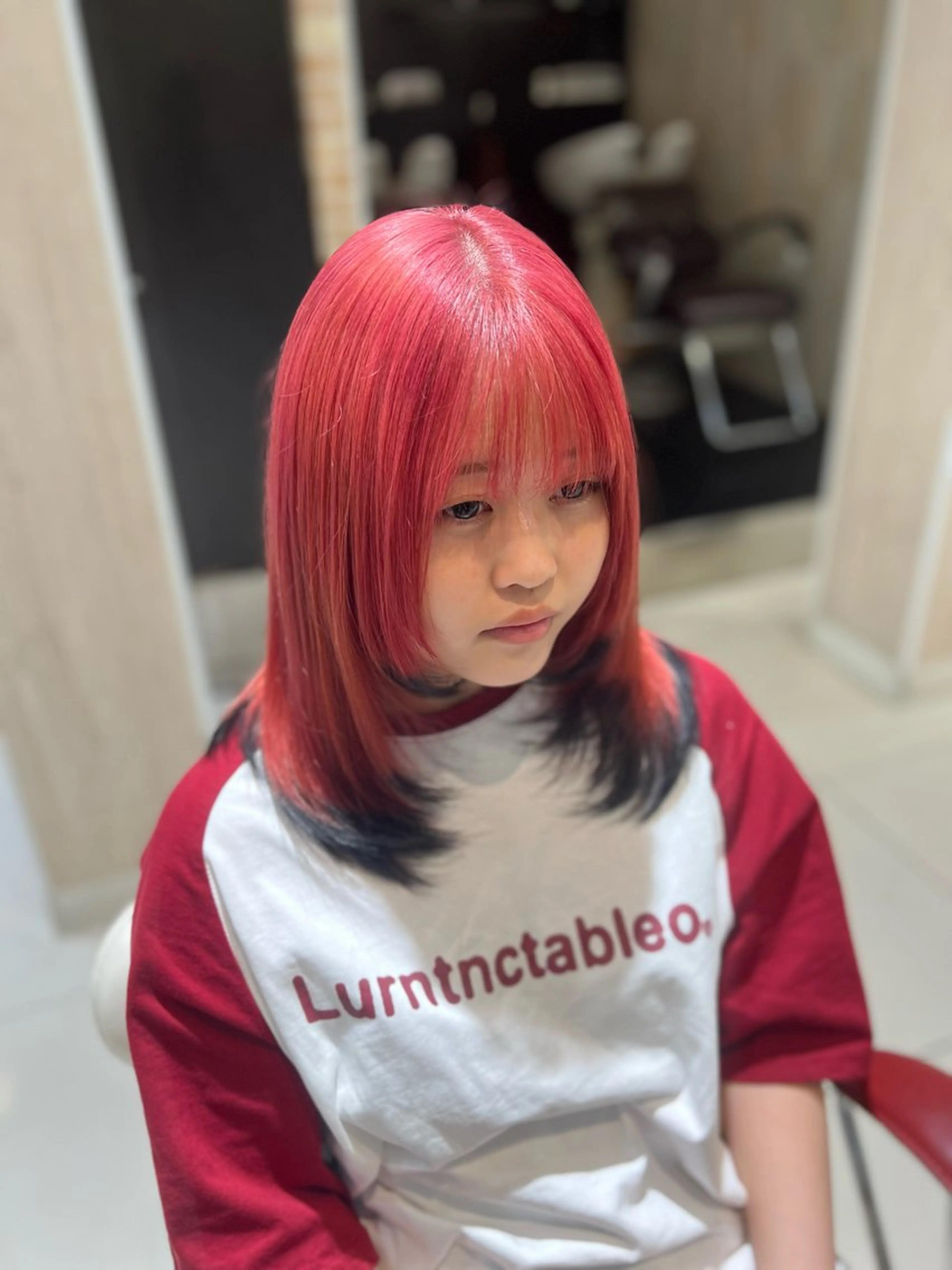 ロング カラー バレイヤージュ ブリーチ ブロンド ダブルカラー ハイライトカラー 越谷　デザインカラー ハイトーン　クラモチのヘアスタイル