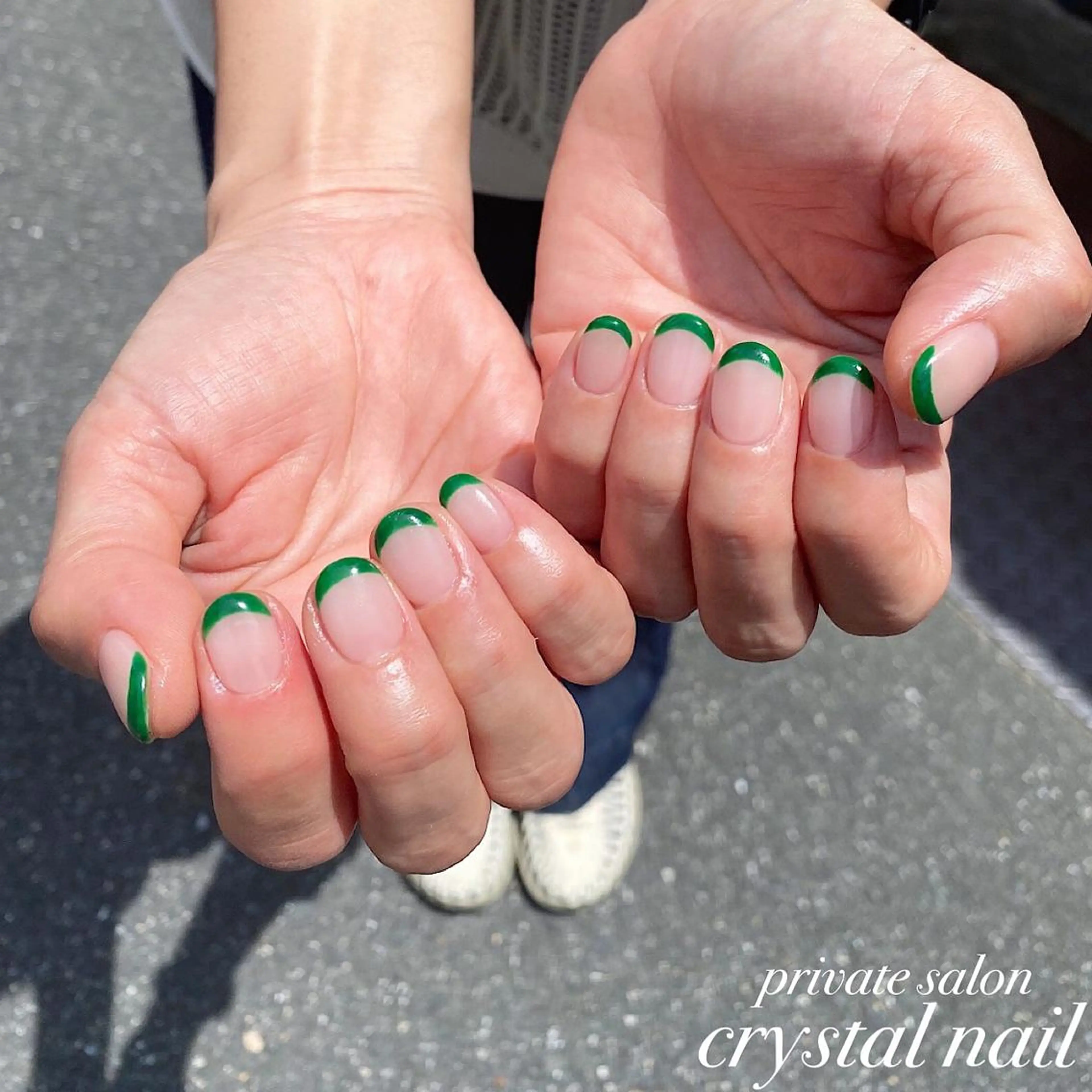 ネイル フレンチネイル Crystal Nailのネイルデザイン