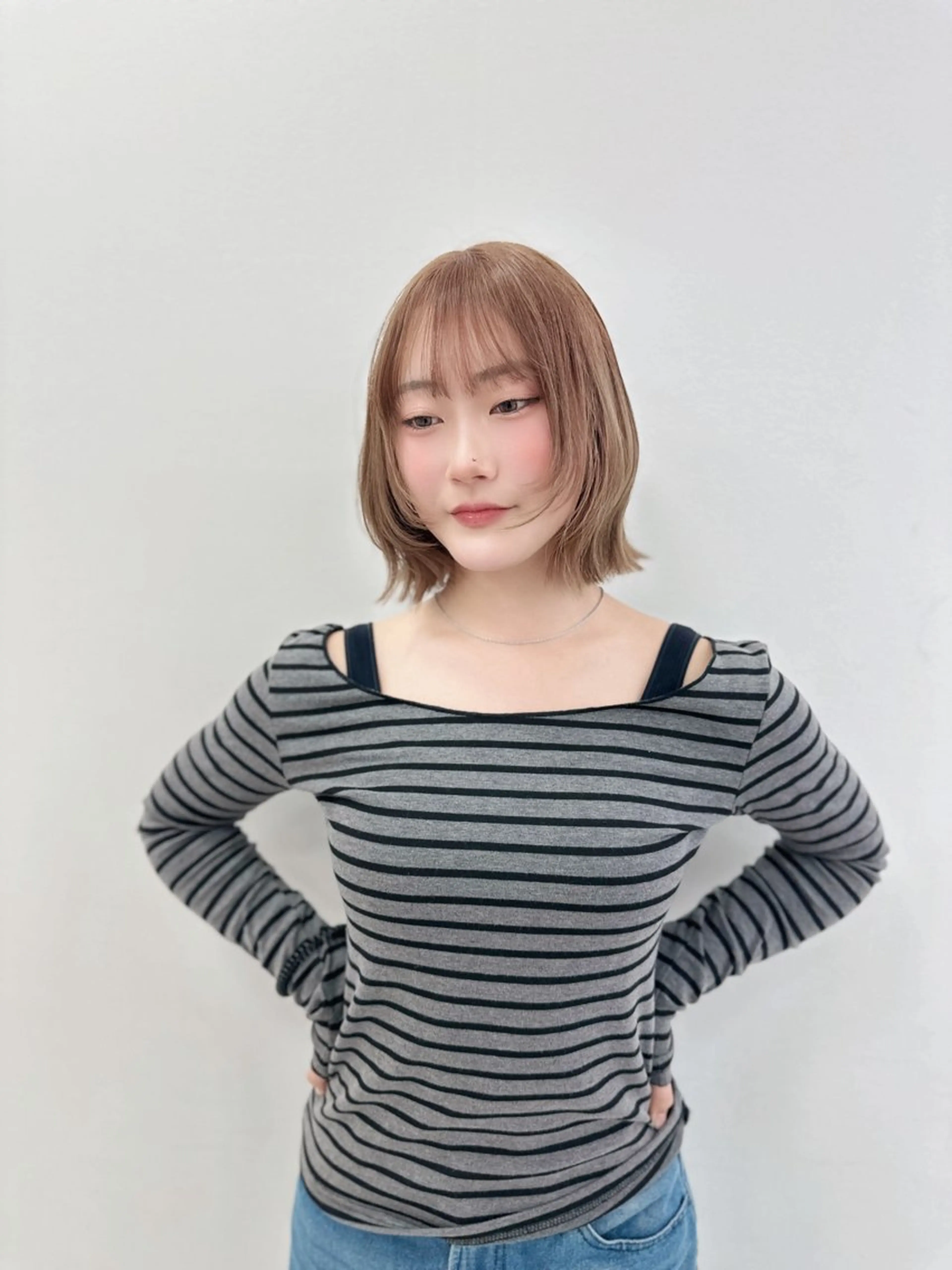 ロング カラー パーマ ヘアアレンジ メンズ キッズ ♥️韓国ヘア レイヤー♥️ゆりのヘアスタイル