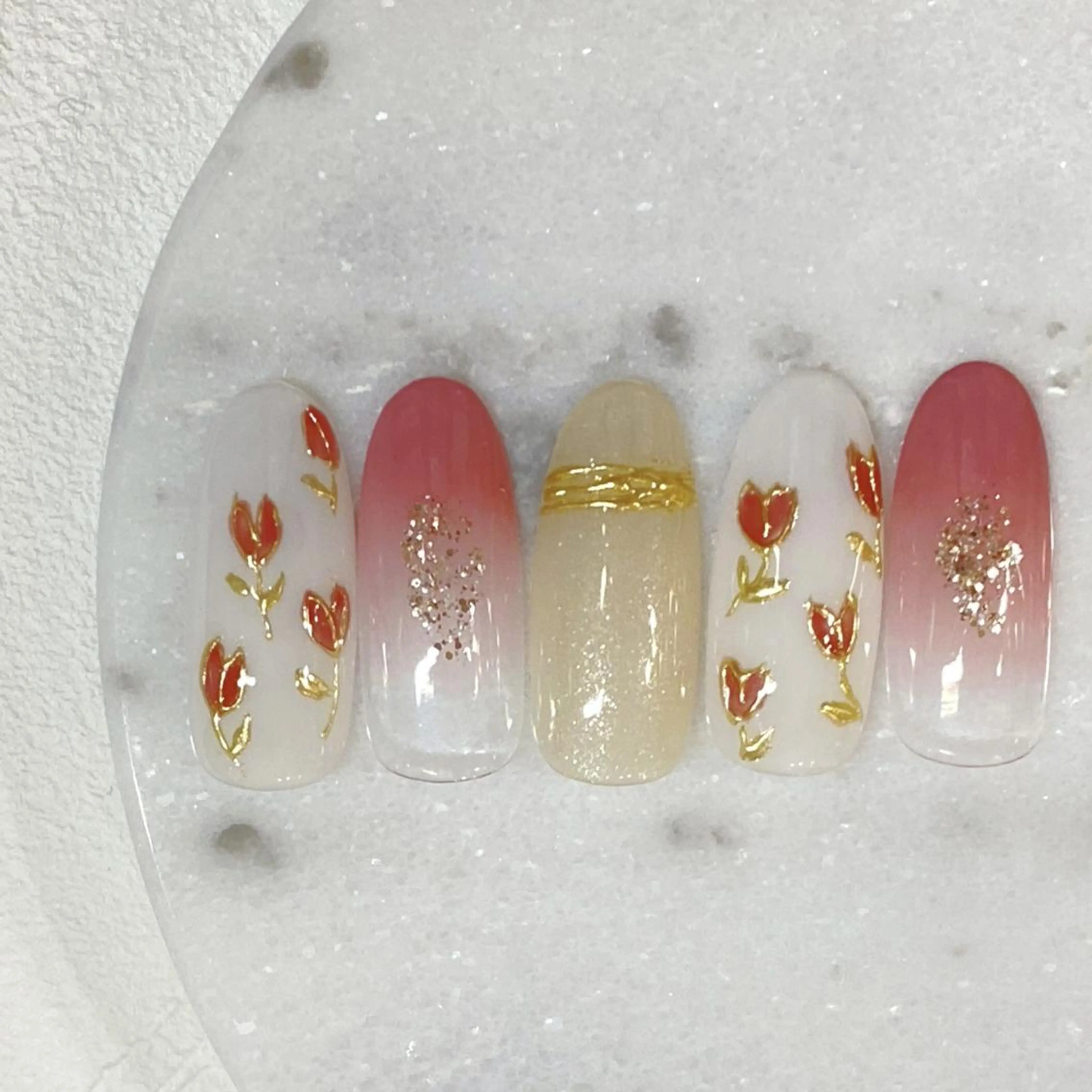 【オフなし】 定額大人可愛いデザイン☆ Hand Gel 平日¥8500/土日祝¥9000/ブライダルにもオススメ♫の写真
