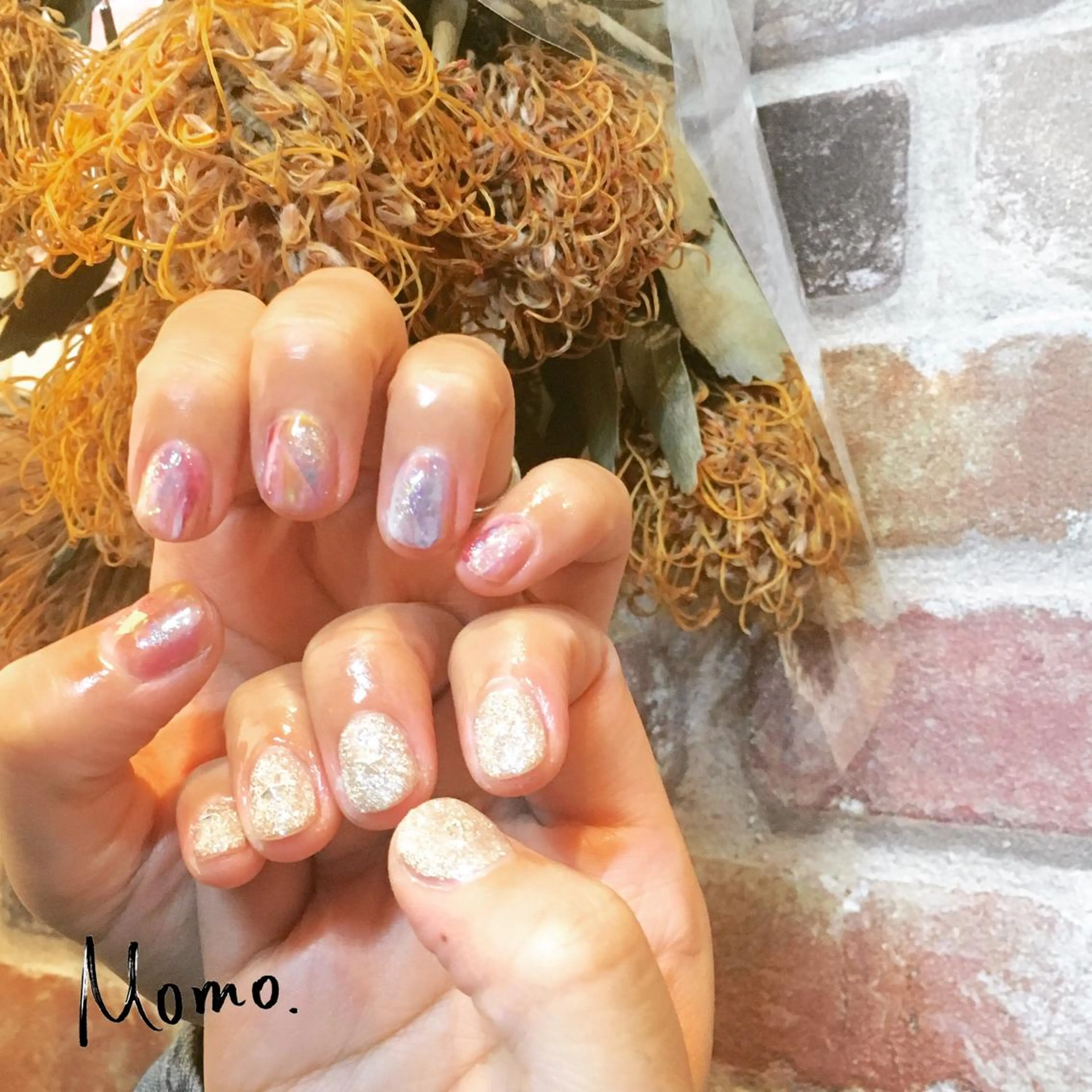 ネイル アートネイル ジェルネイル パラジェル M O M Oのネイルデザイン