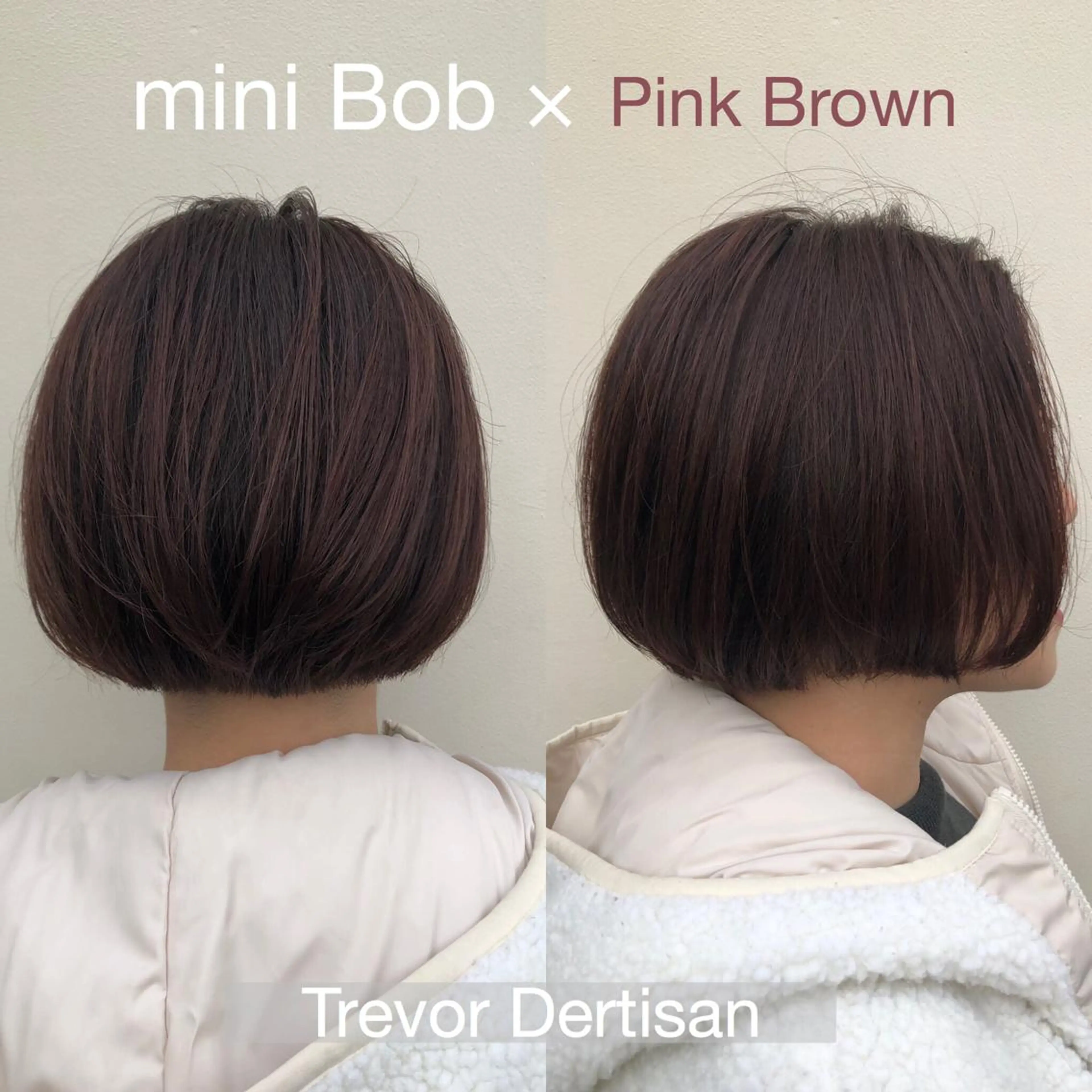ショート カラー ブラウンカラー ラベンダーカラー ピンクカラー ボブ カット ヘアカラー トリートメント 森田 一平のヘアスタイル