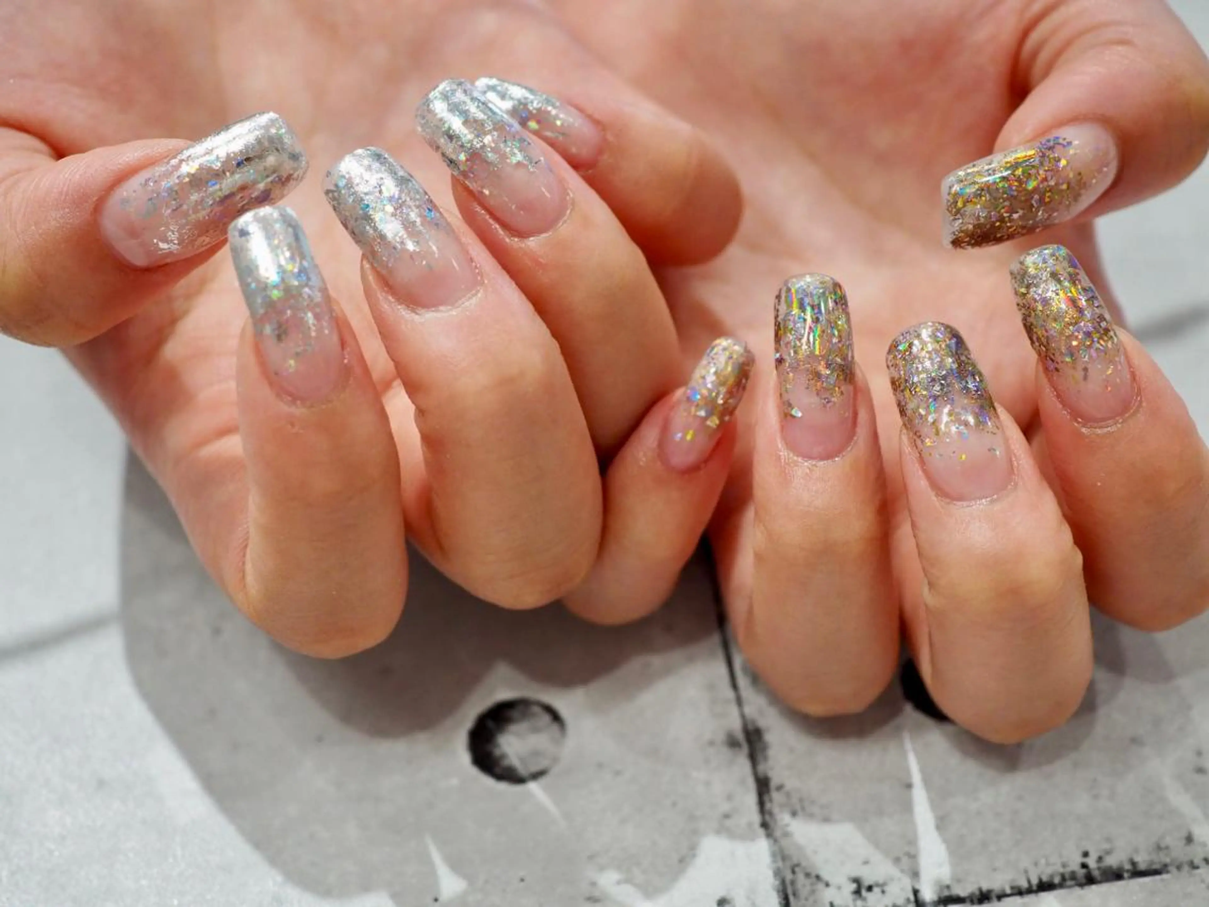 ネイル ラメ(グリッター) ハンドネイル Glück...所属・kohashi miwaのネイルデザイン