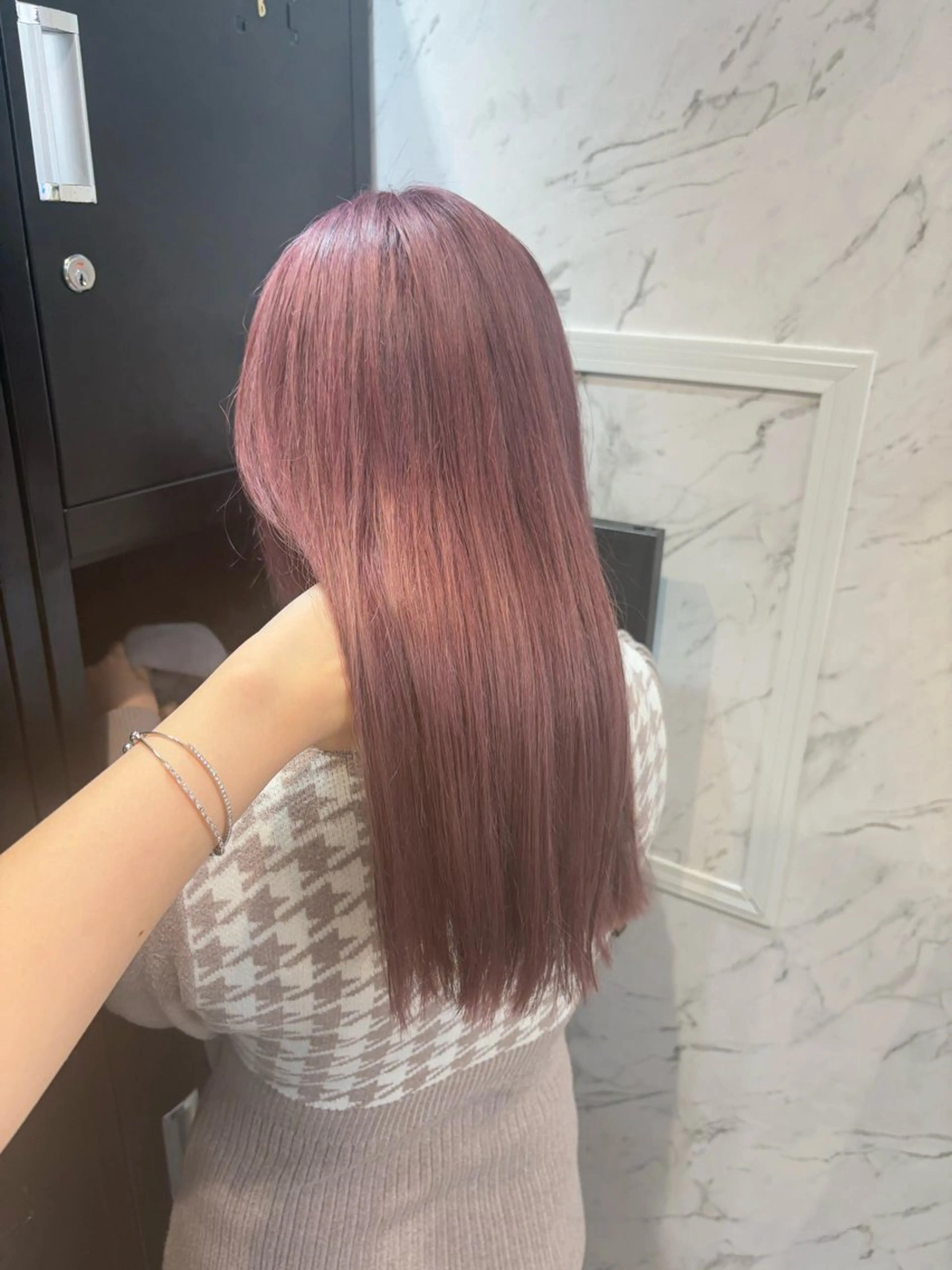 ロング カラー ベージュカラー ピンクカラー ピンクベージュ ヘアカラー hair salon dot. mooda 韓国風サロン 町田店所属・韓国風ヘア🎀🩶 /♡𝓝𝓸𝓪♡のヘアスタイル