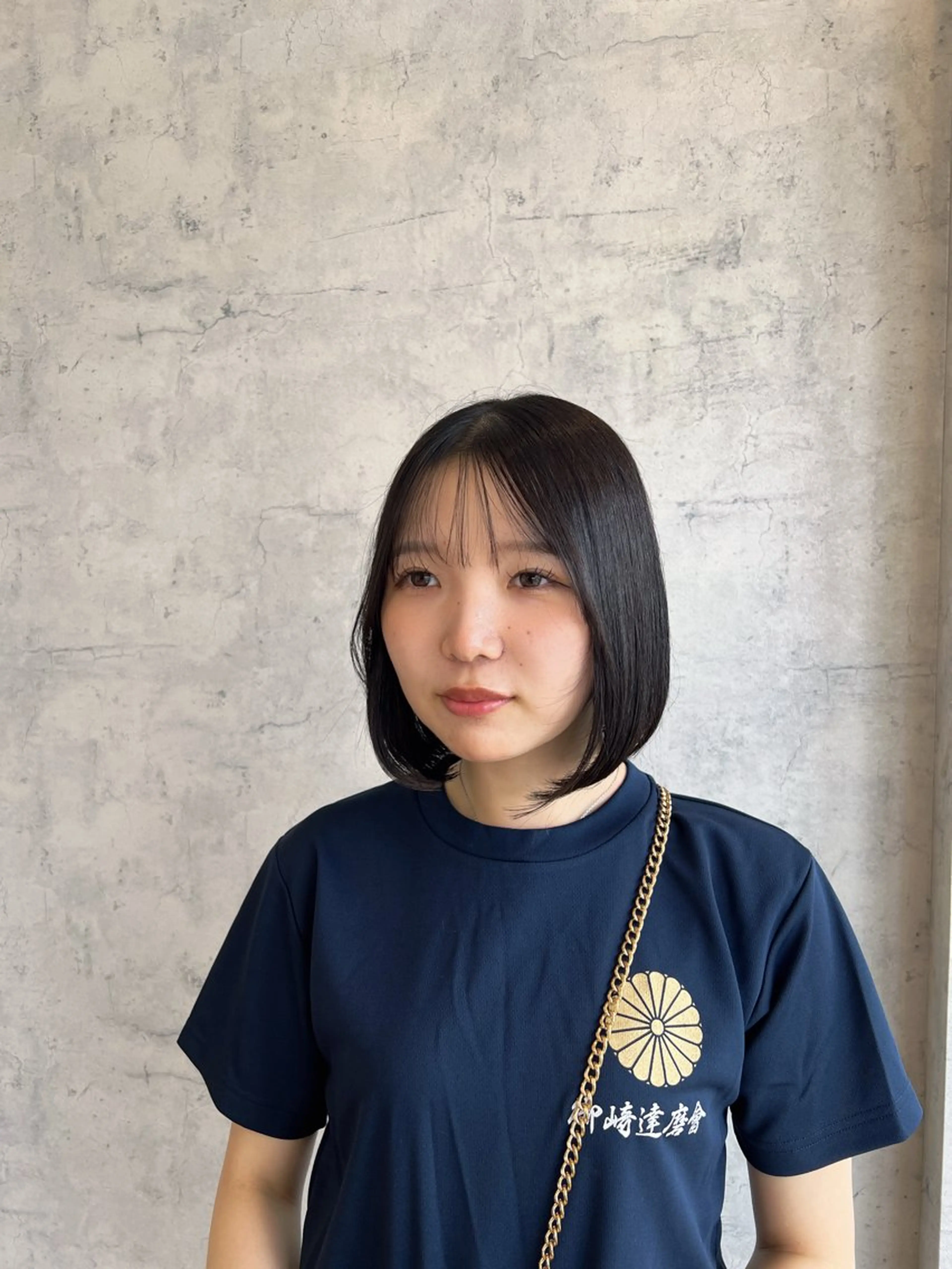 ミディアム ボブ 顔周りカット Mana Hair 倉敷店所属・なんば みくるのヘアスタイル