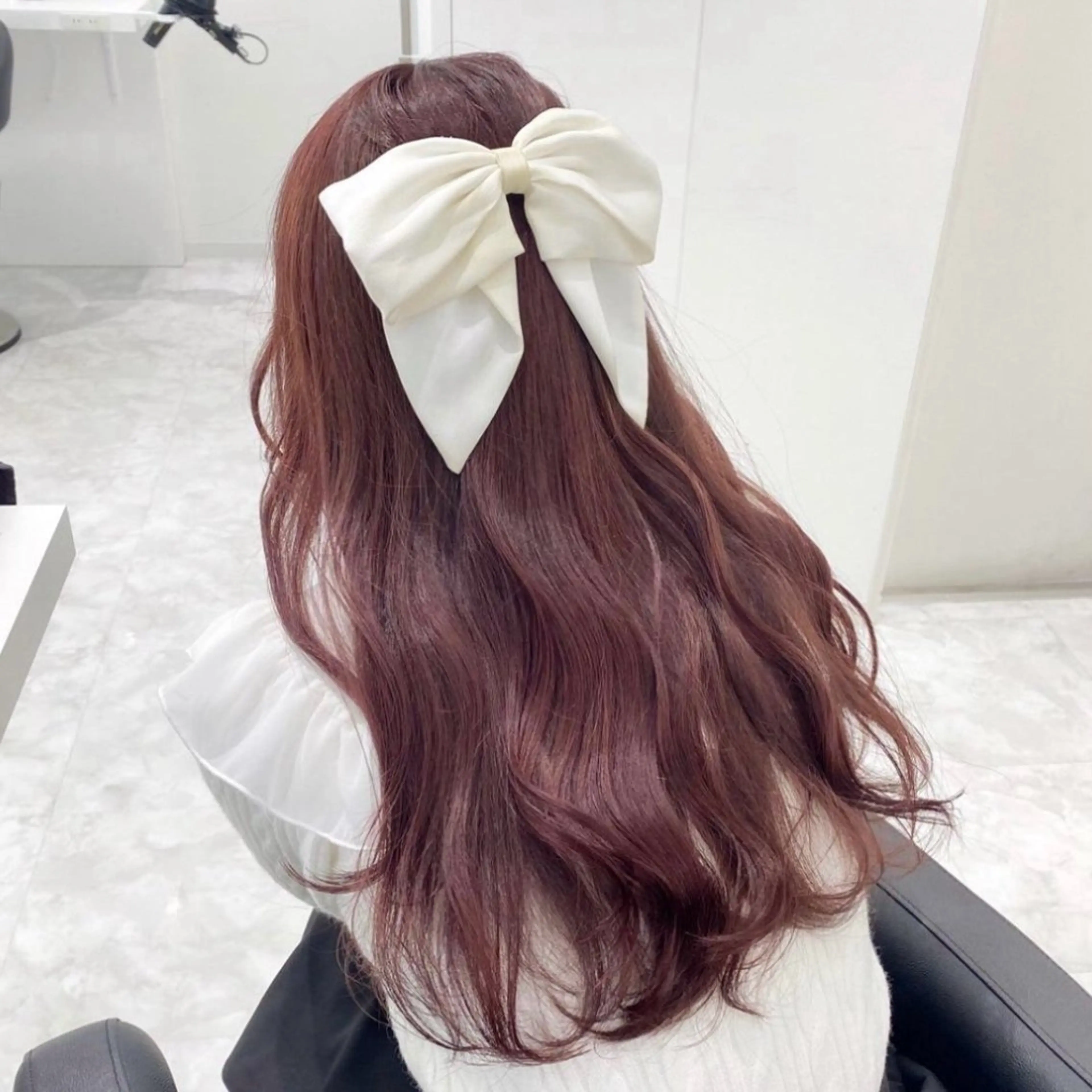 ロング ヘアカラー 韓国ガーリー🤍暖 色カラー🤍misaのヘアスタイル