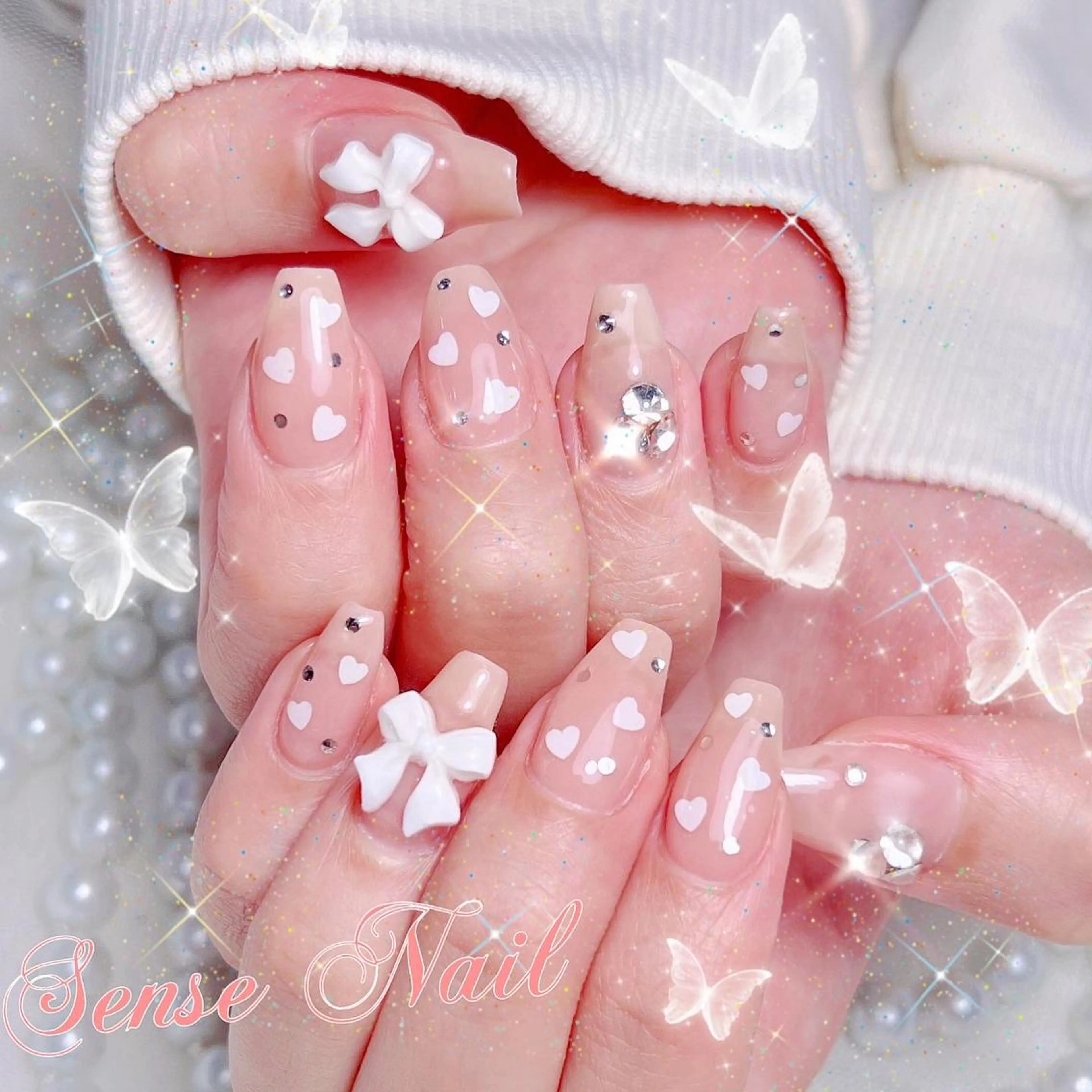 【Hand】オフなし‼️💕持ち込みデザイン💞アート10本やり放題(オフ有り＋500)の写真