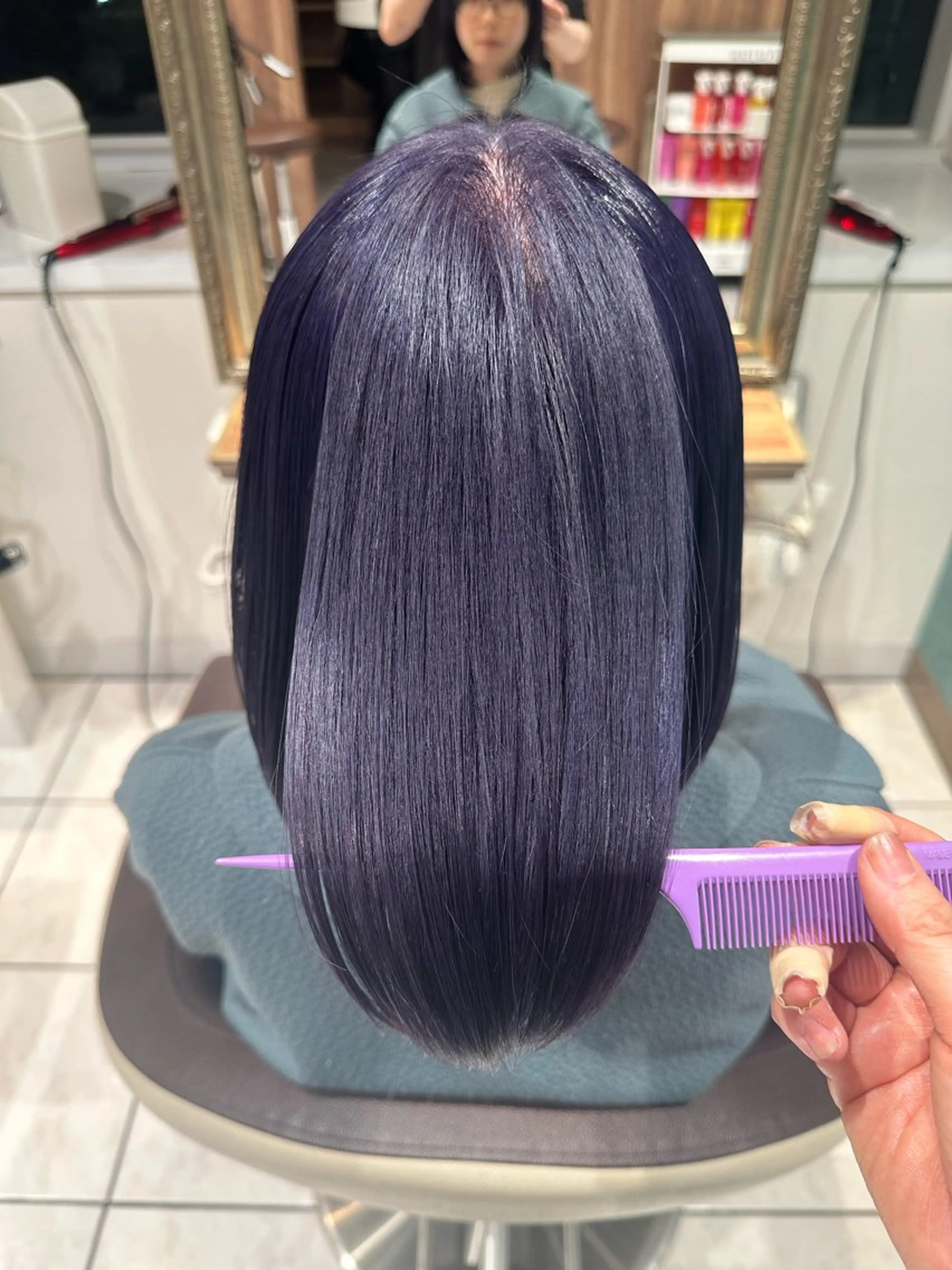 ミディアム カラー ヘアカラー トリートメント Ash西葛西 /momijiのヘアスタイル