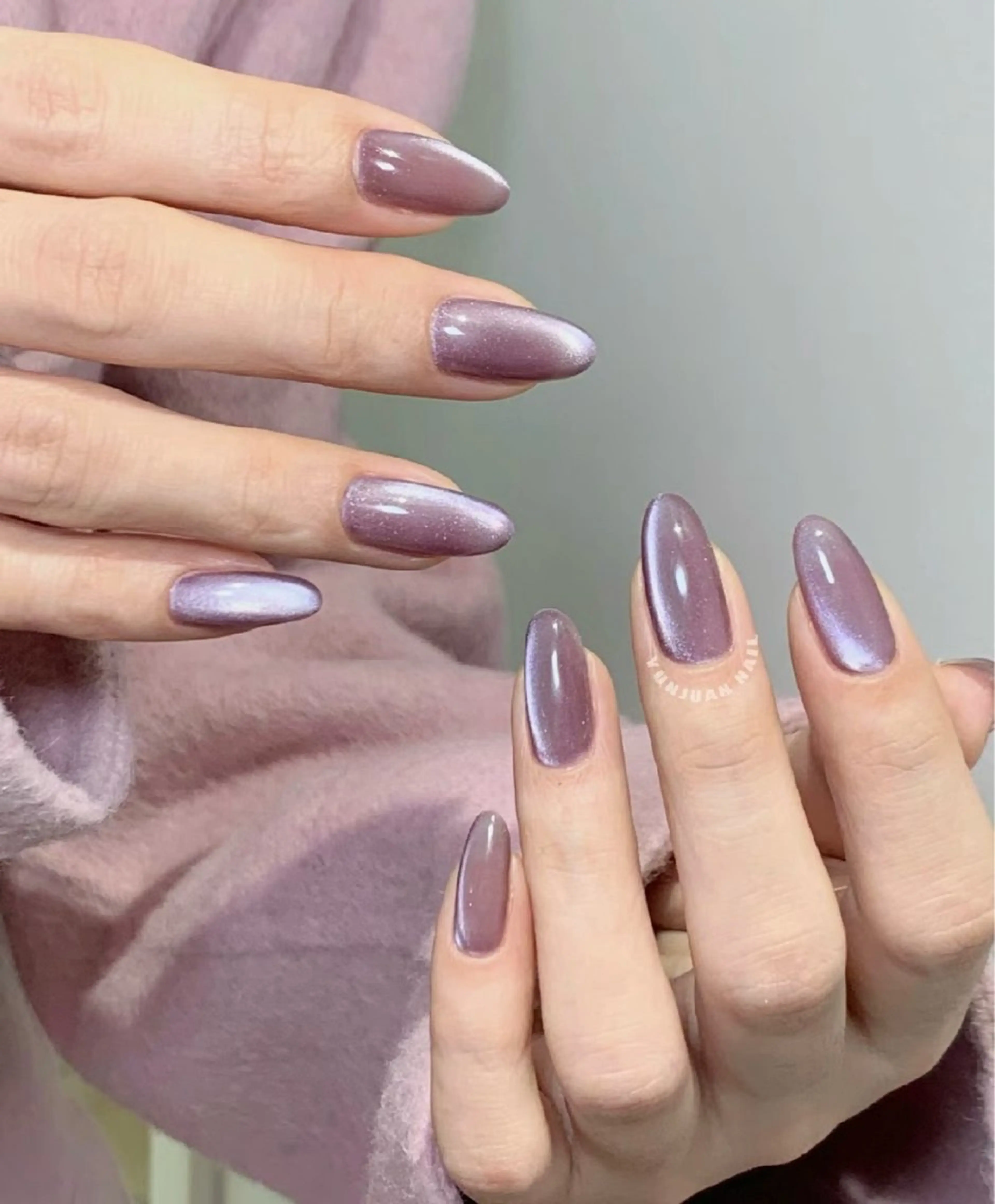 ミディアム ハンドネイル ハンドケア 💜MIYA nail川崎店のネイルデザイン
