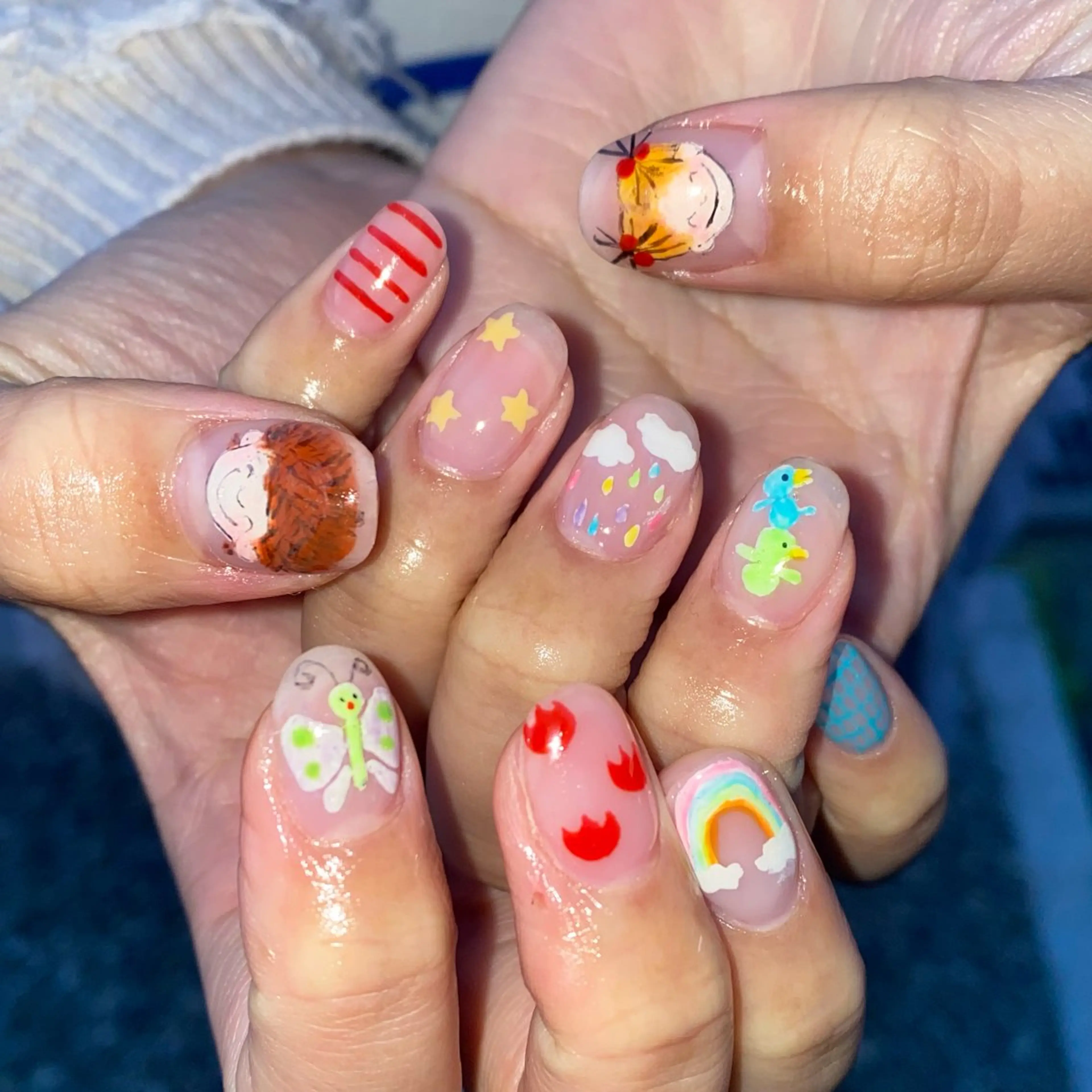 ネイル ハンドネイル フットネイル nano/きもかわ nail🐬🫧のネイルデザイン