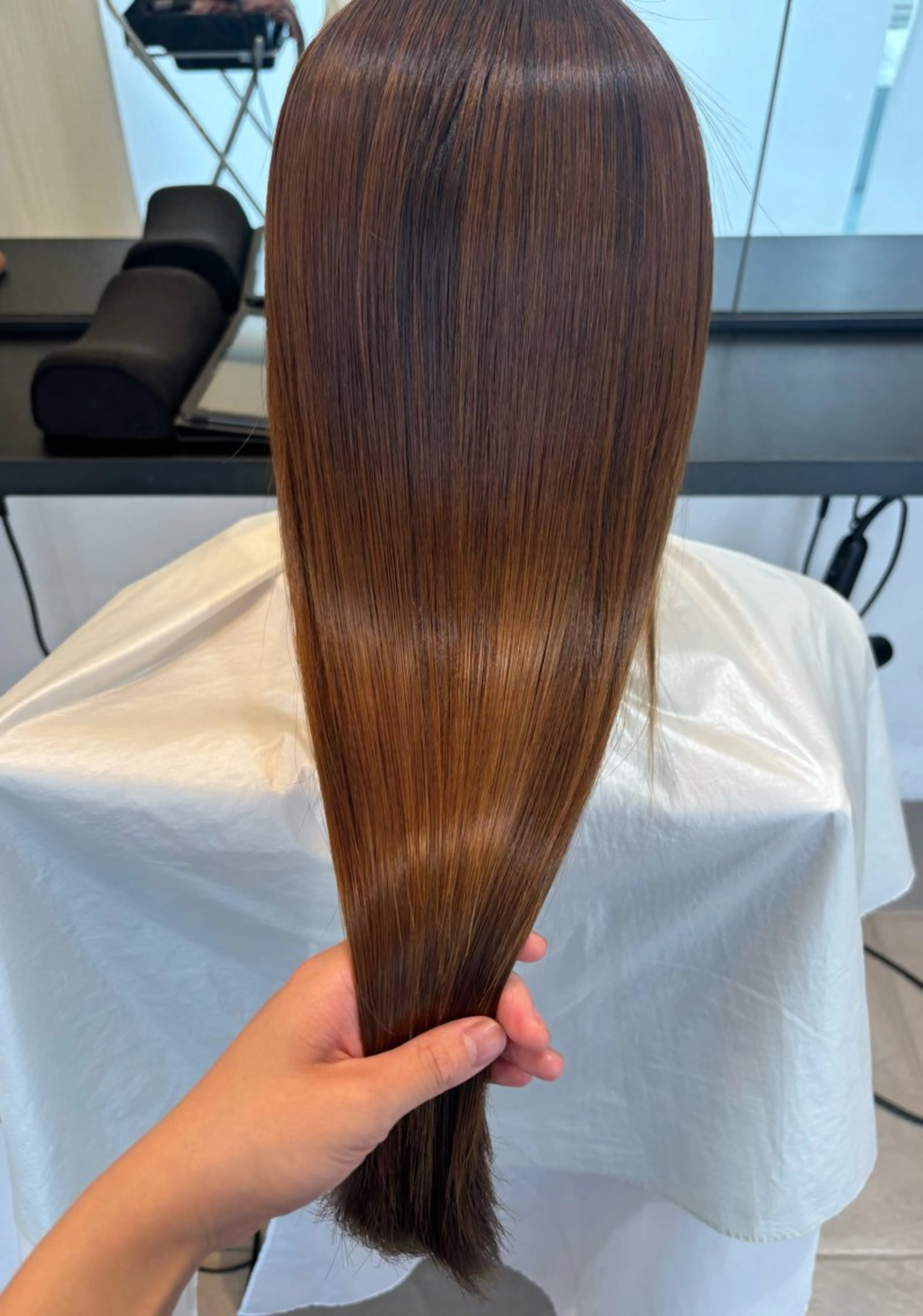 ロング 縮毛矯正 rizu ボブヘアのヘアスタイル