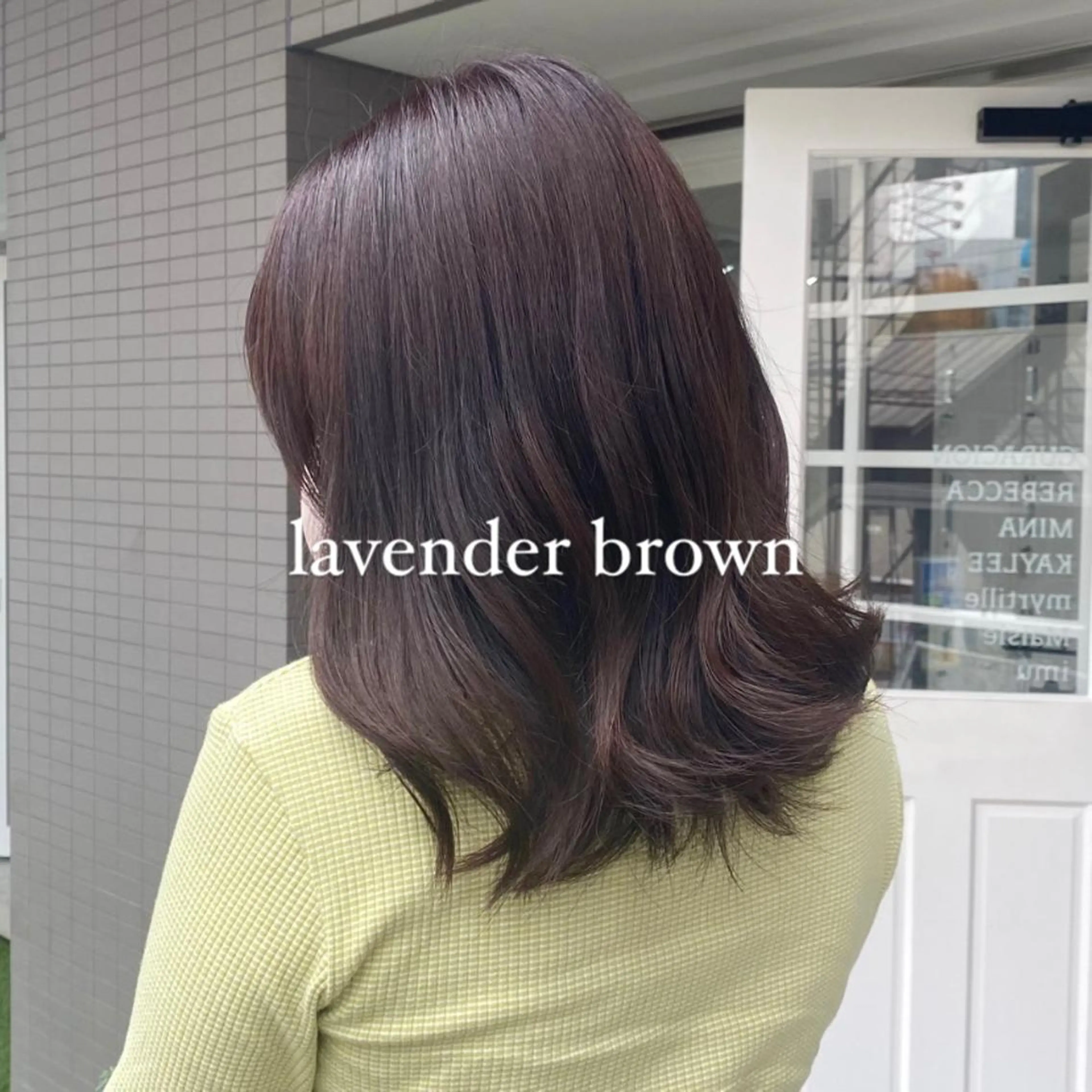 カラー ブリーチ ラベンダーカラー ブリーチなしカラー Eliss 堀江所属・暖色カラー🎀 門内 梨真のヘアスタイル