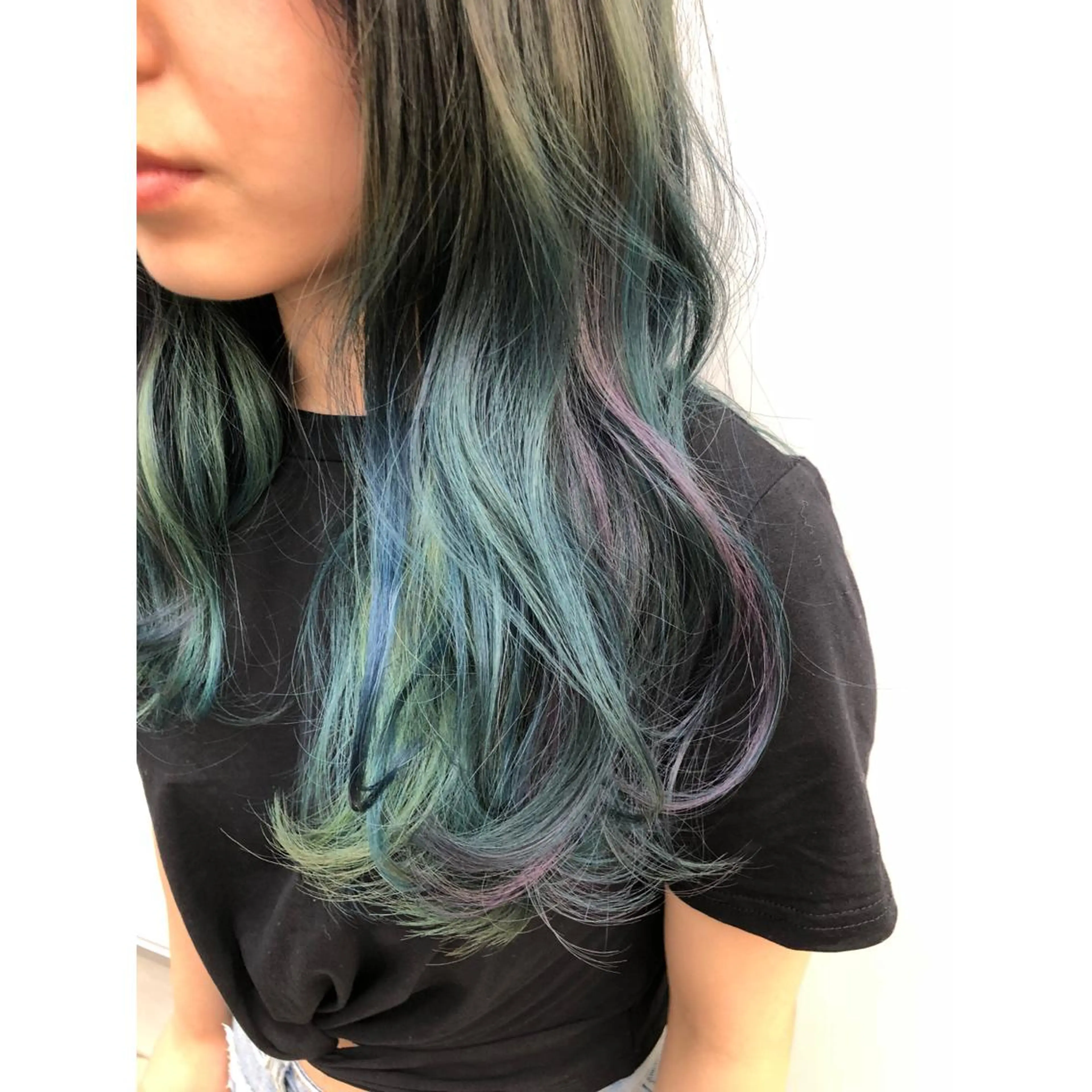 ロング カラー ユニコーンカラー パーソナルカラー診断 できます　木曽　主博のヘアスタイル