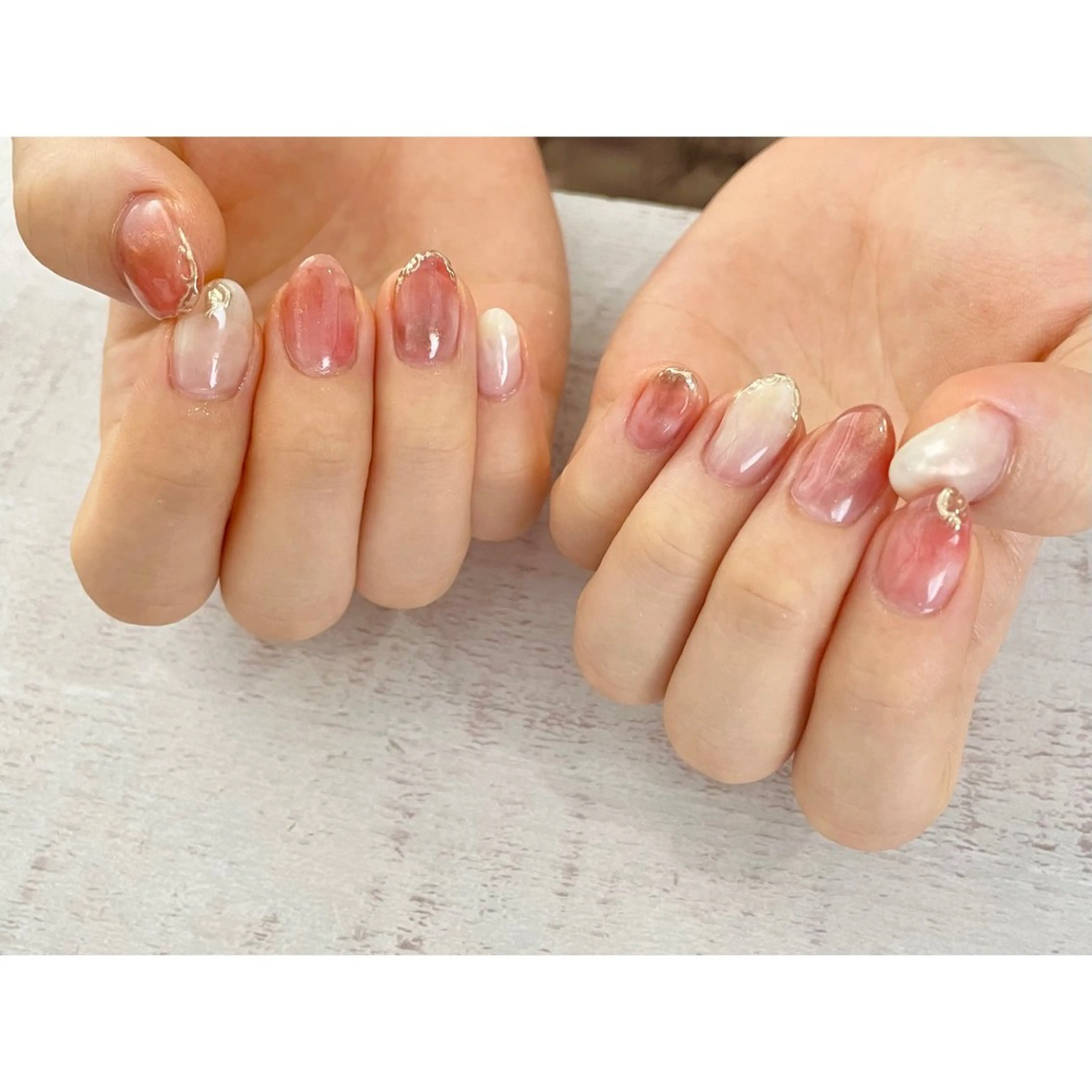 ネイル ニュアンスネイル 𖡼 yumenoのネイルデザイン