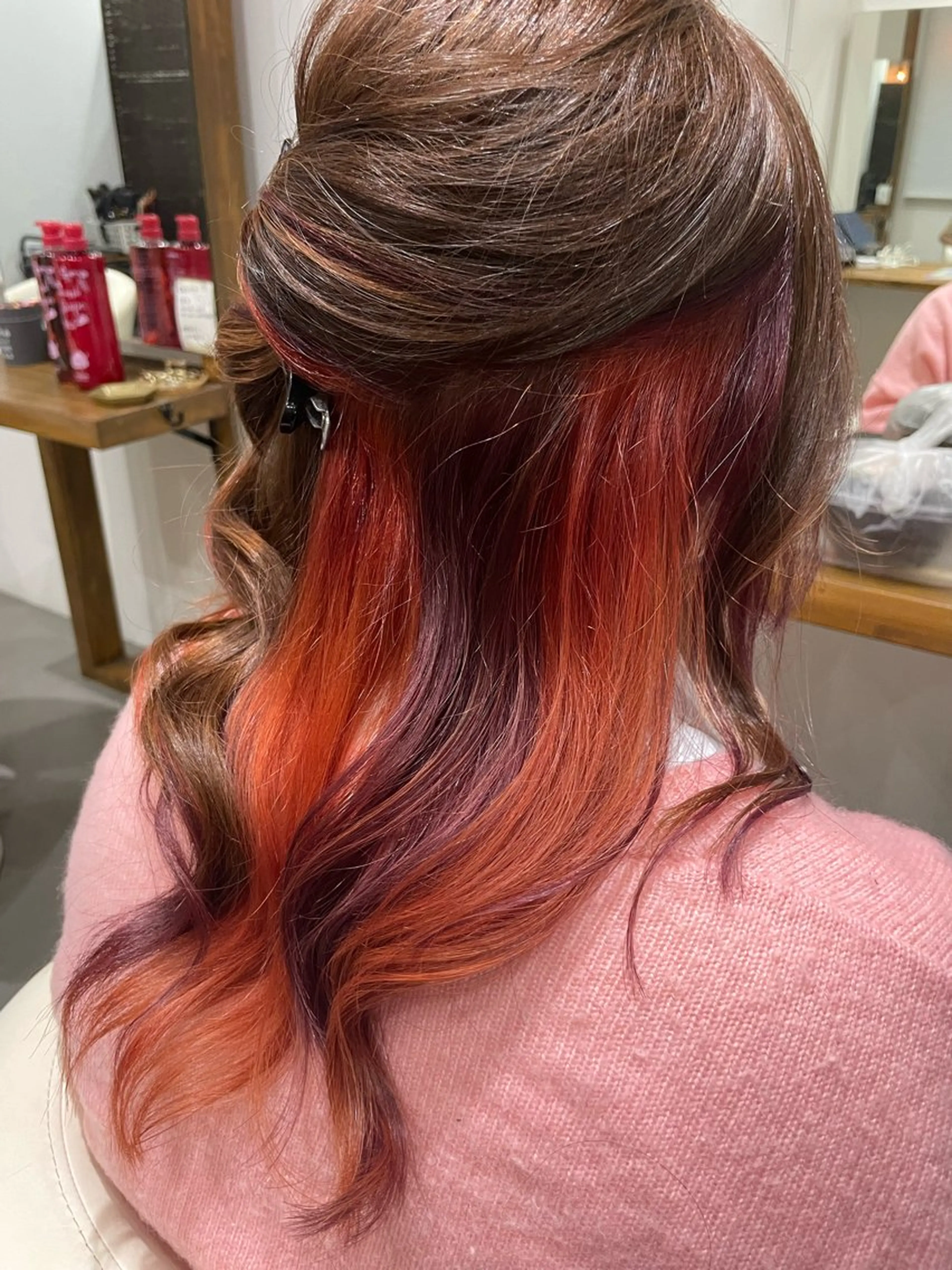 セミロング カラー インナーカラー ヘアカラー トリートメント 🎨 SHIORI🥀のヘアスタイル