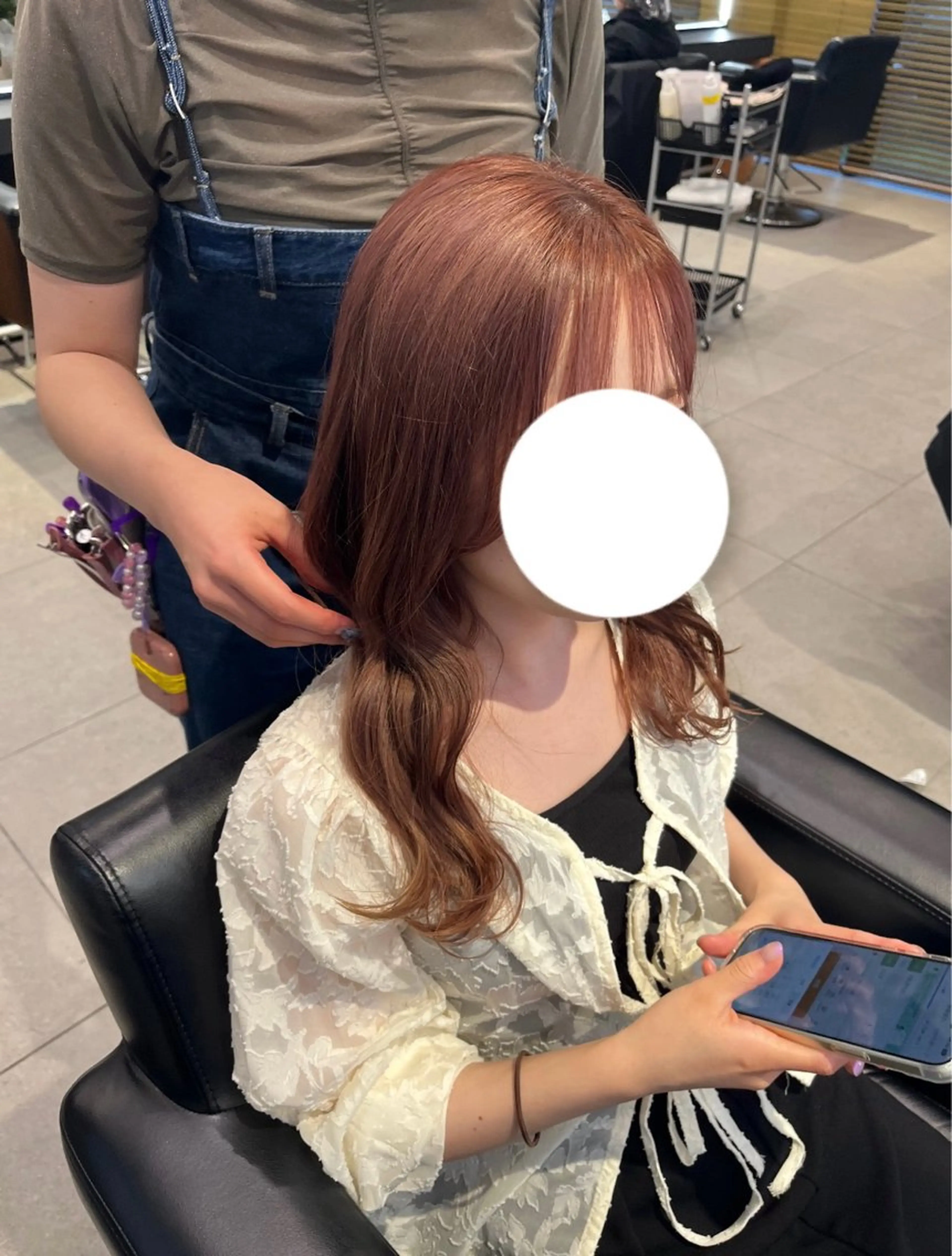 ロング カラー ベージュカラー ピンクカラー ピンクベージュ ERII (ému） 伏見・栄/カット無料のヘアスタイル