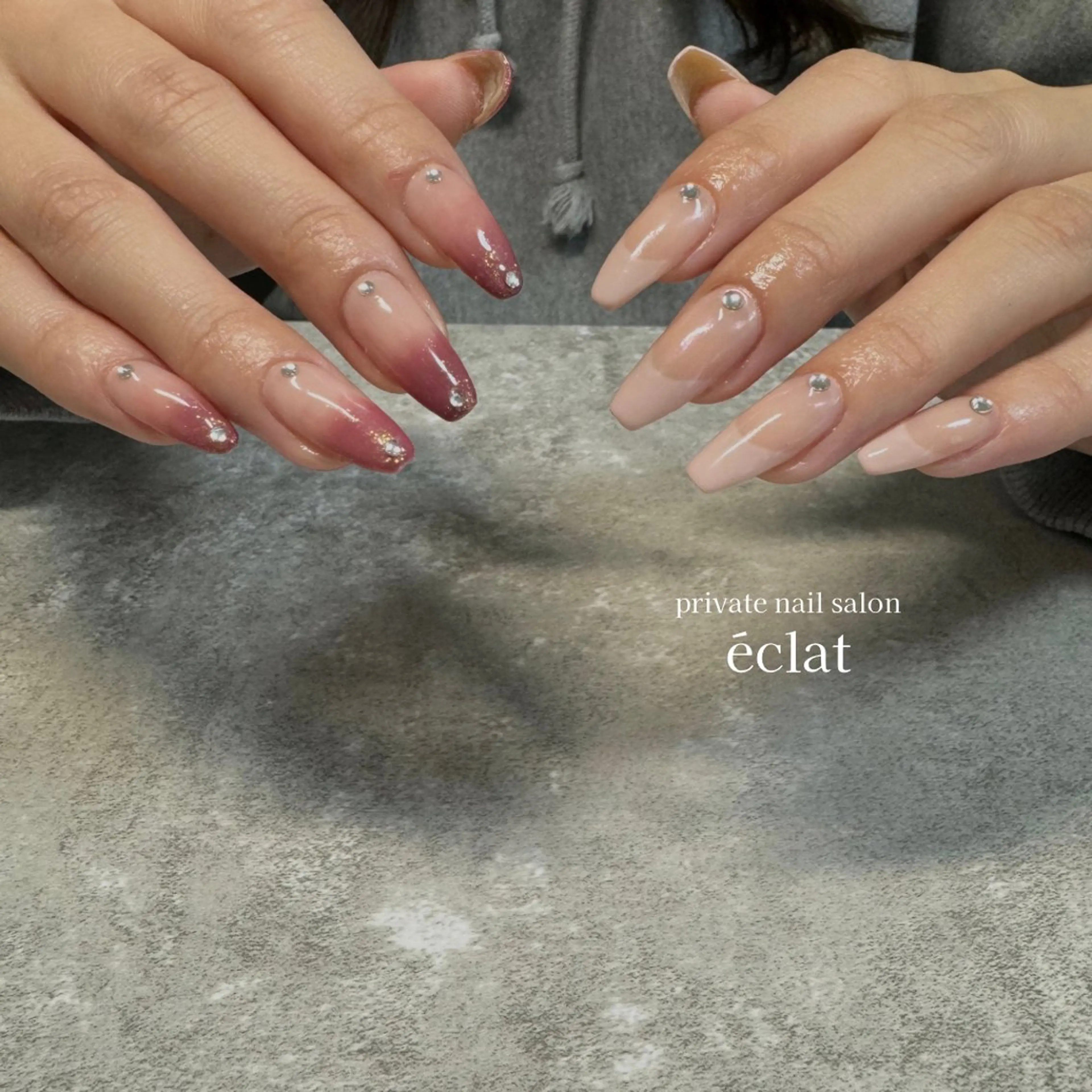 ネイル アートネイル フレンチネイル nailsalon éclatのネイルデザイン