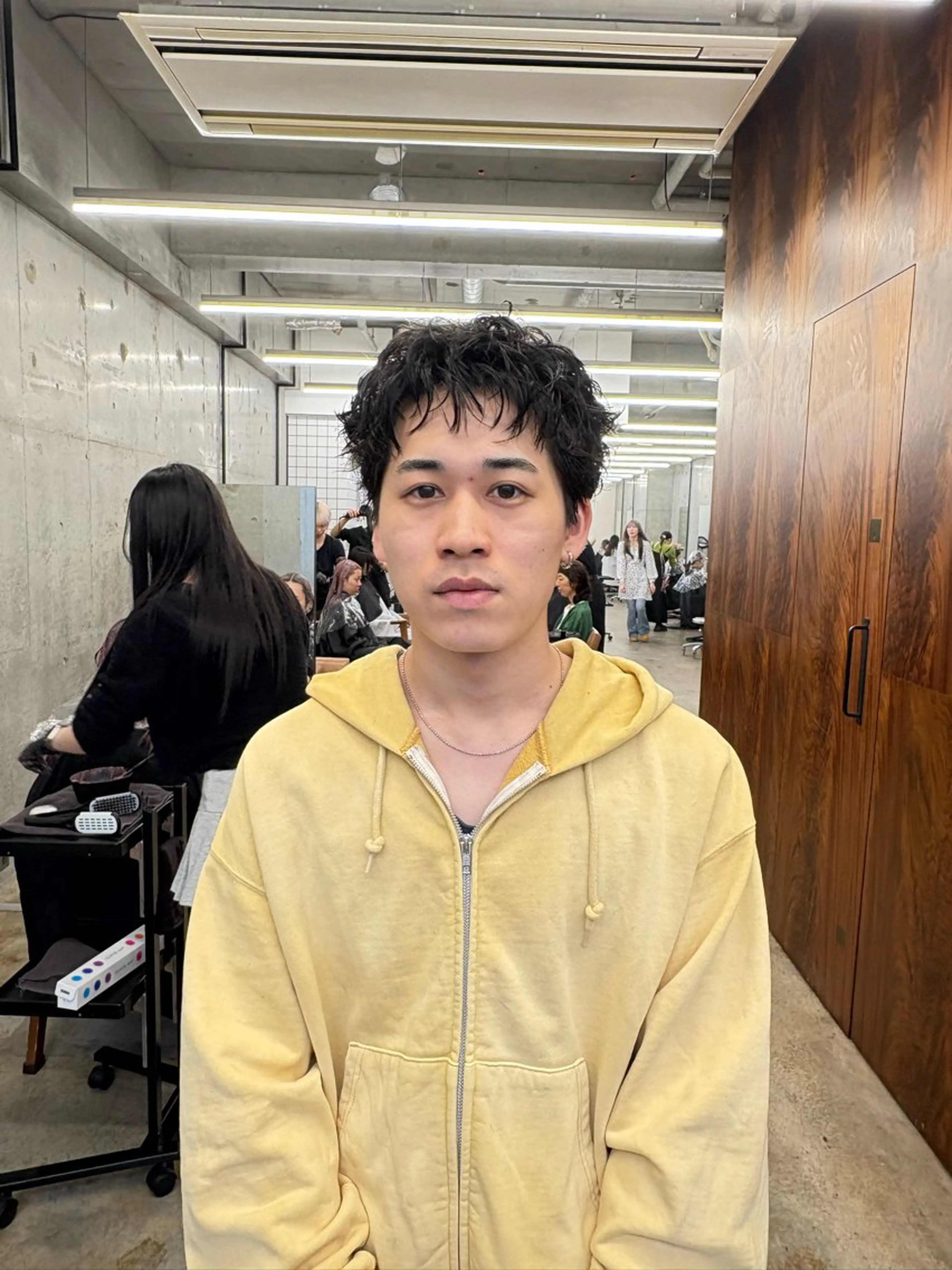 ショート パーマ メンズ カット パーマ 《メンズ支持NO.1 ×艶ブラウン》ソウタのヘアスタイル