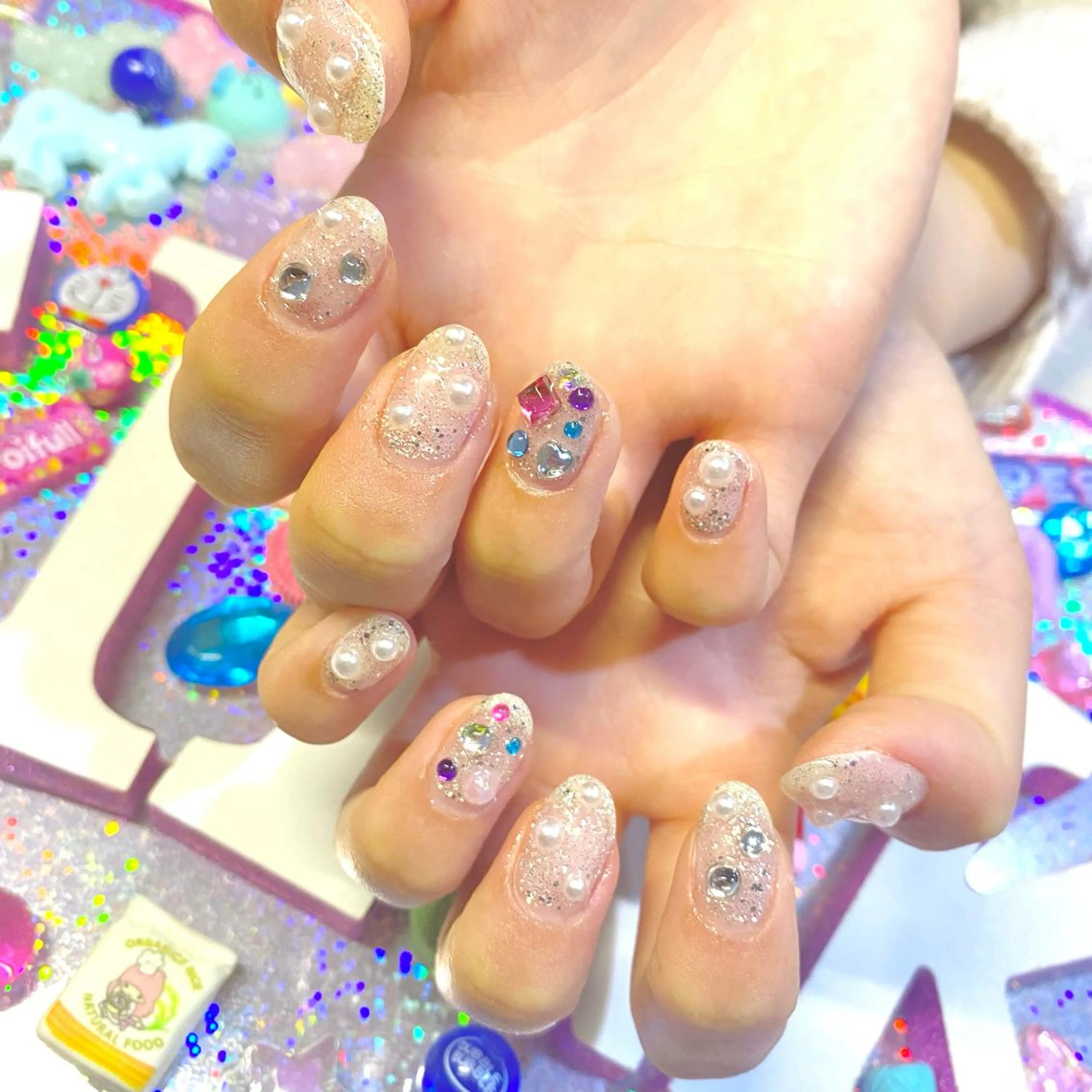 ネイル アートネイル クリアネイル ジェルネイル ニュアンスネイル オフィスネイル 8appy YUKITIN.Bのネイルデザイン