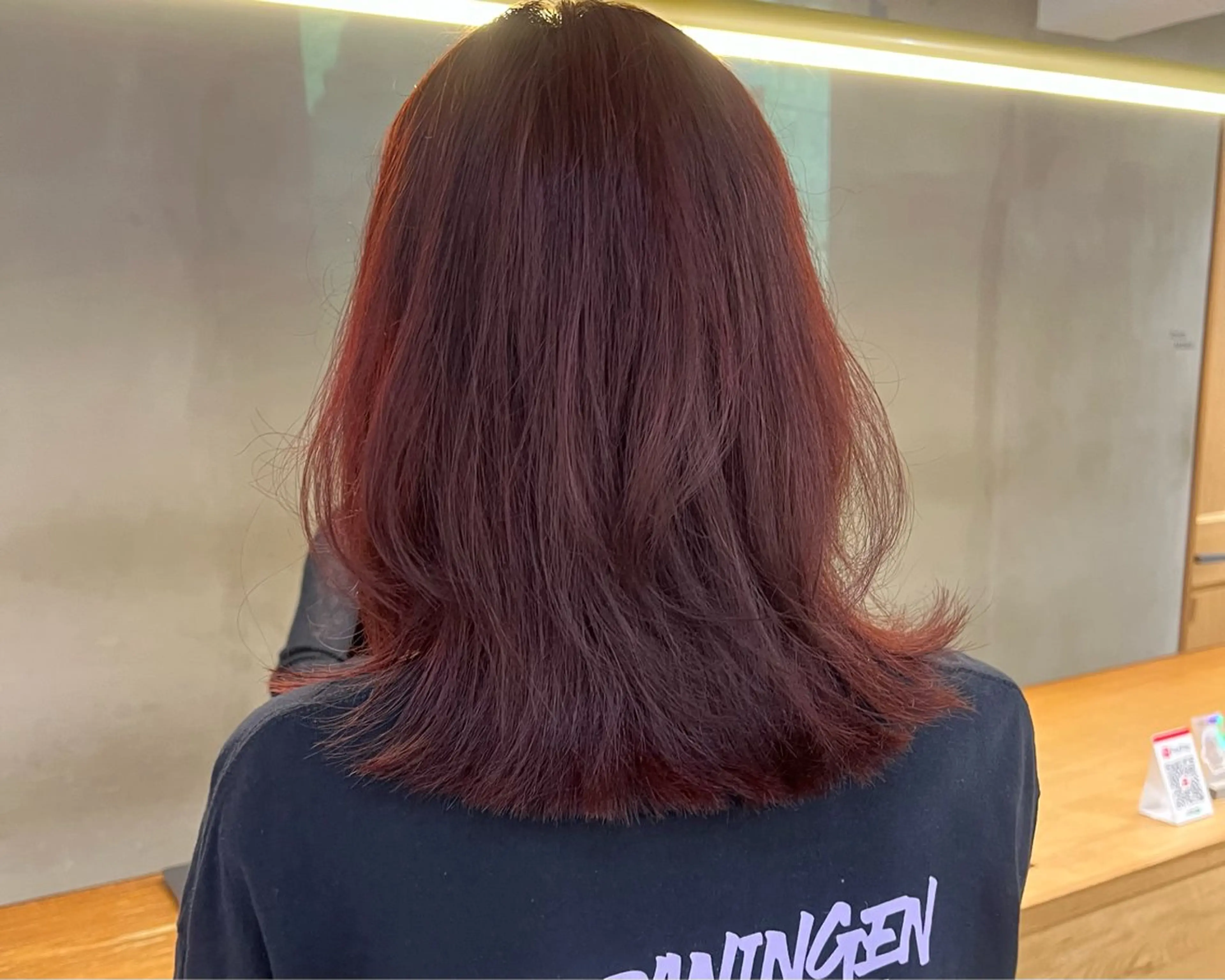 ミディアム カラー カット ヘアカラー トリートメント レイヤーカット/暖色 カラー/mao🎀のヘアスタイル