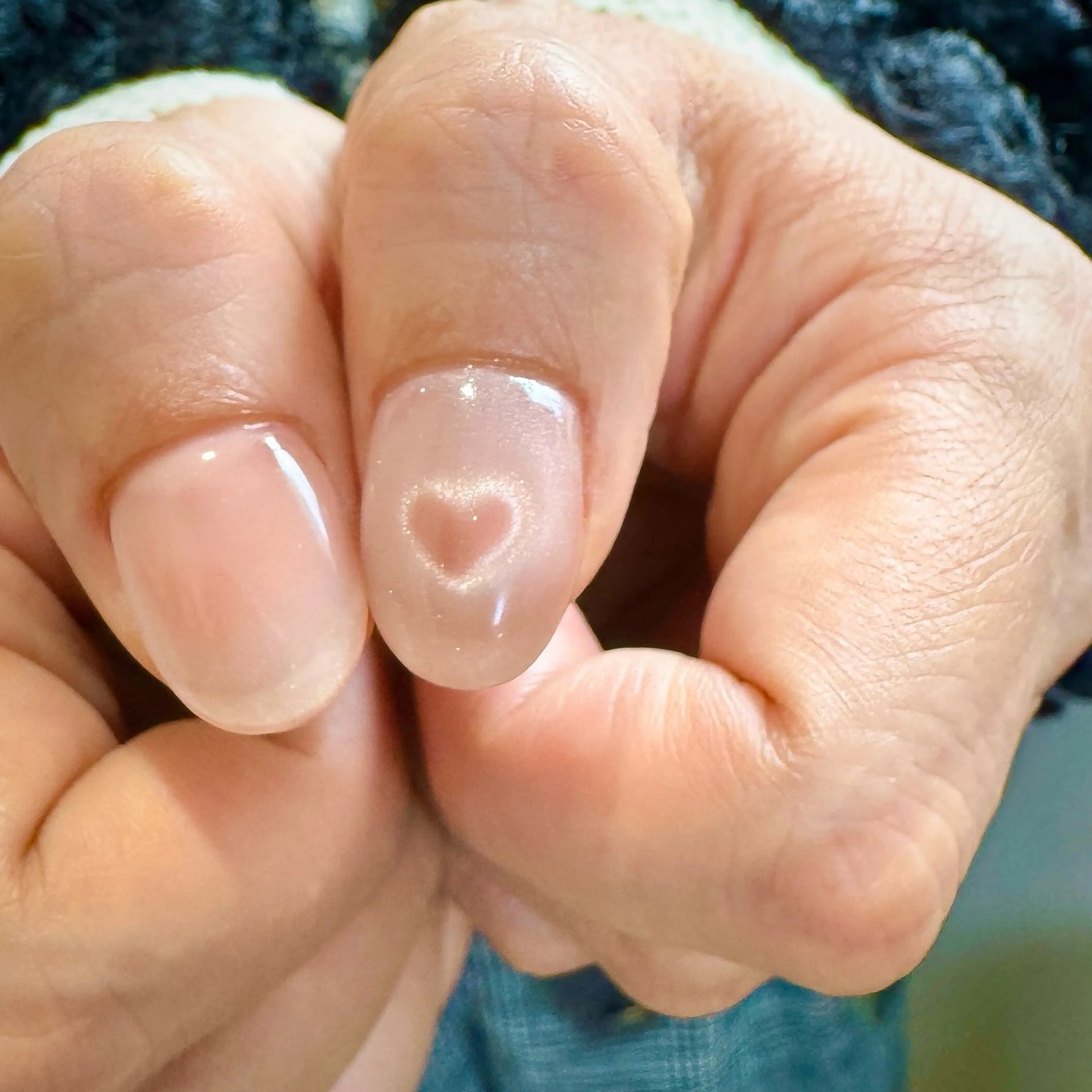 ネイル ハート マグネットネイル シンプルネイル ハンドネイル pointillé .ayaのネイルデザイン