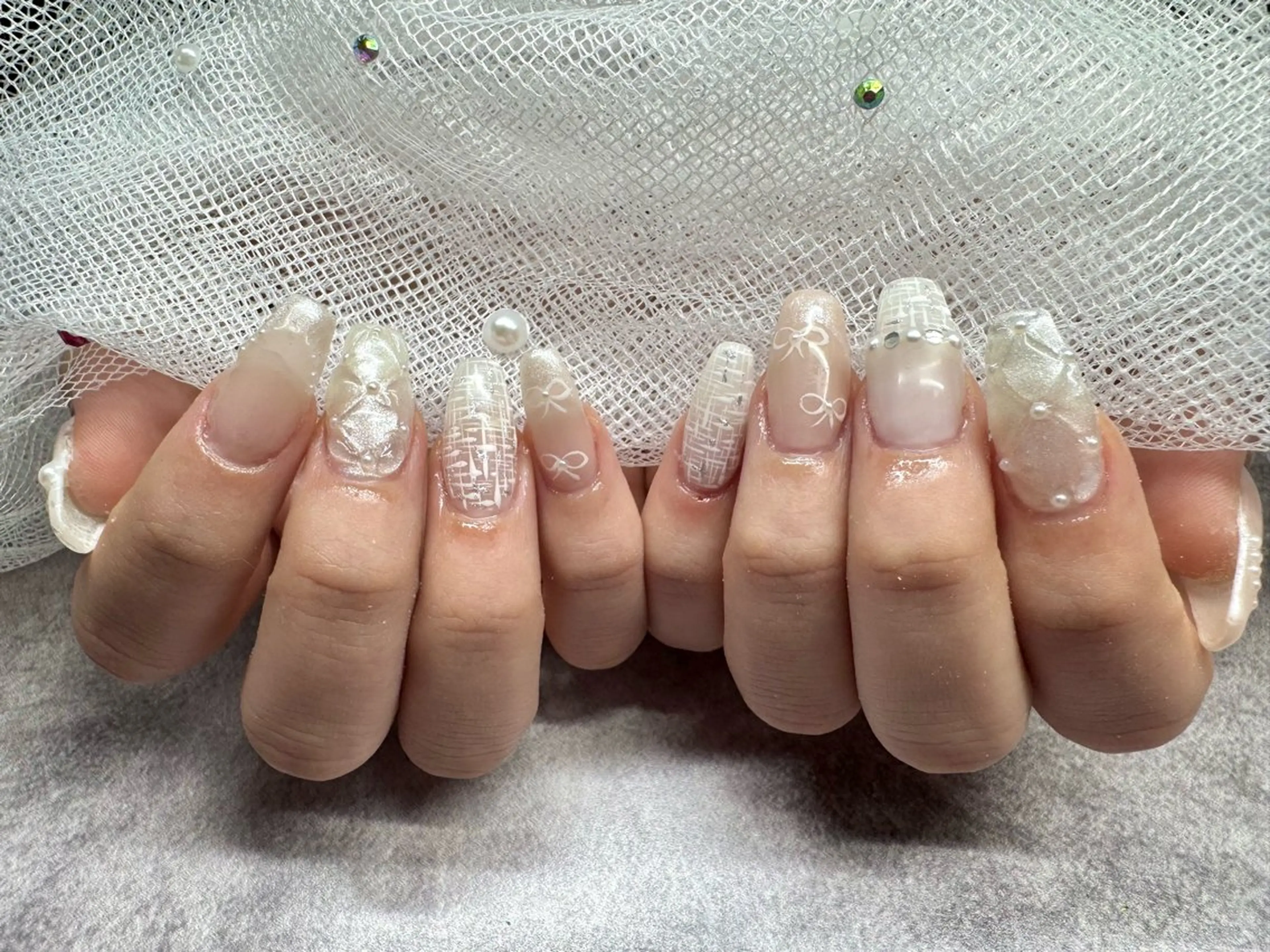 ネイル ツイードネイル SalonPartage所属・Ruby りさのネイルデザイン