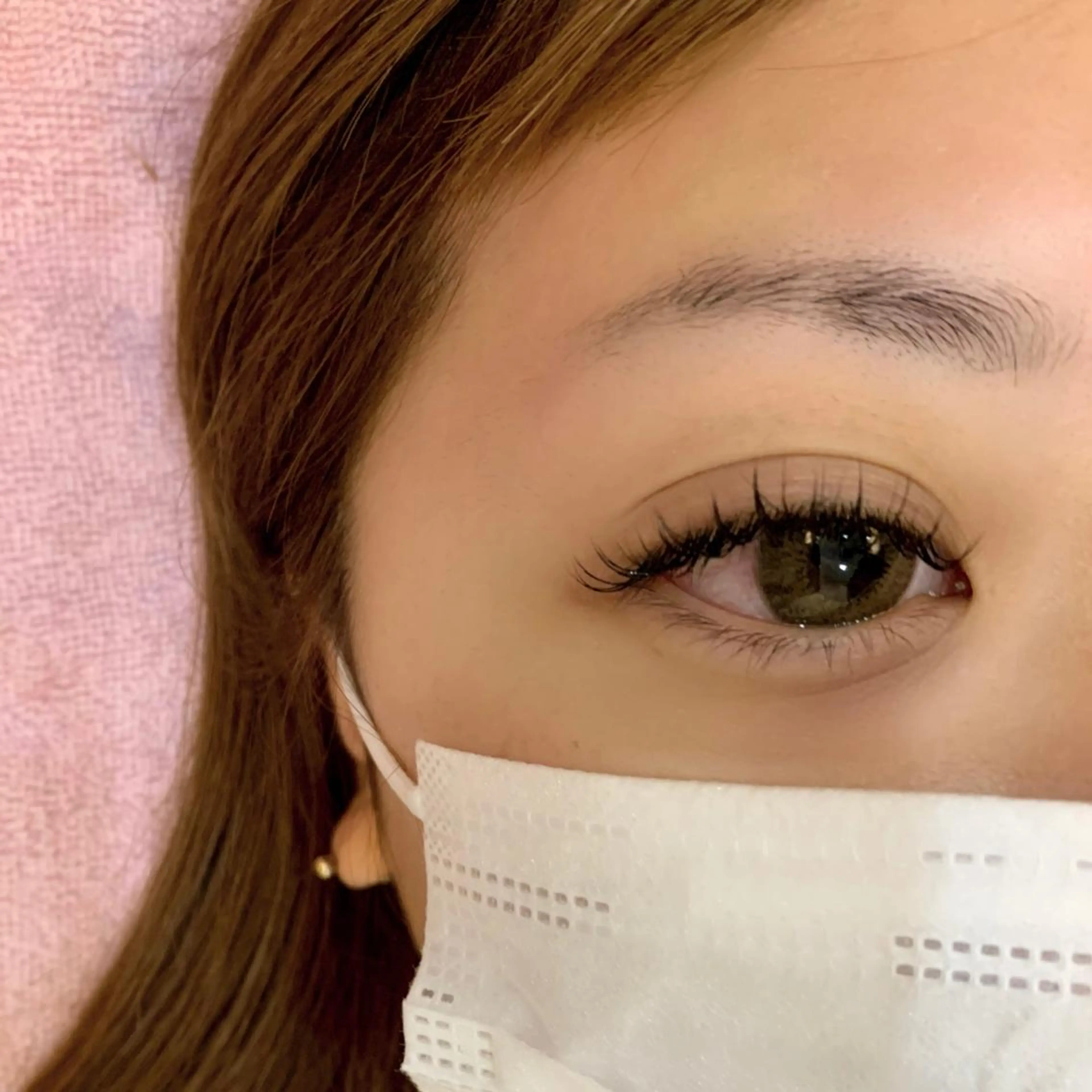 マツエク・マツパ 束感まつ毛 Dカール 似合わせカット暖色 カラーhiyonaのヘアスタイル