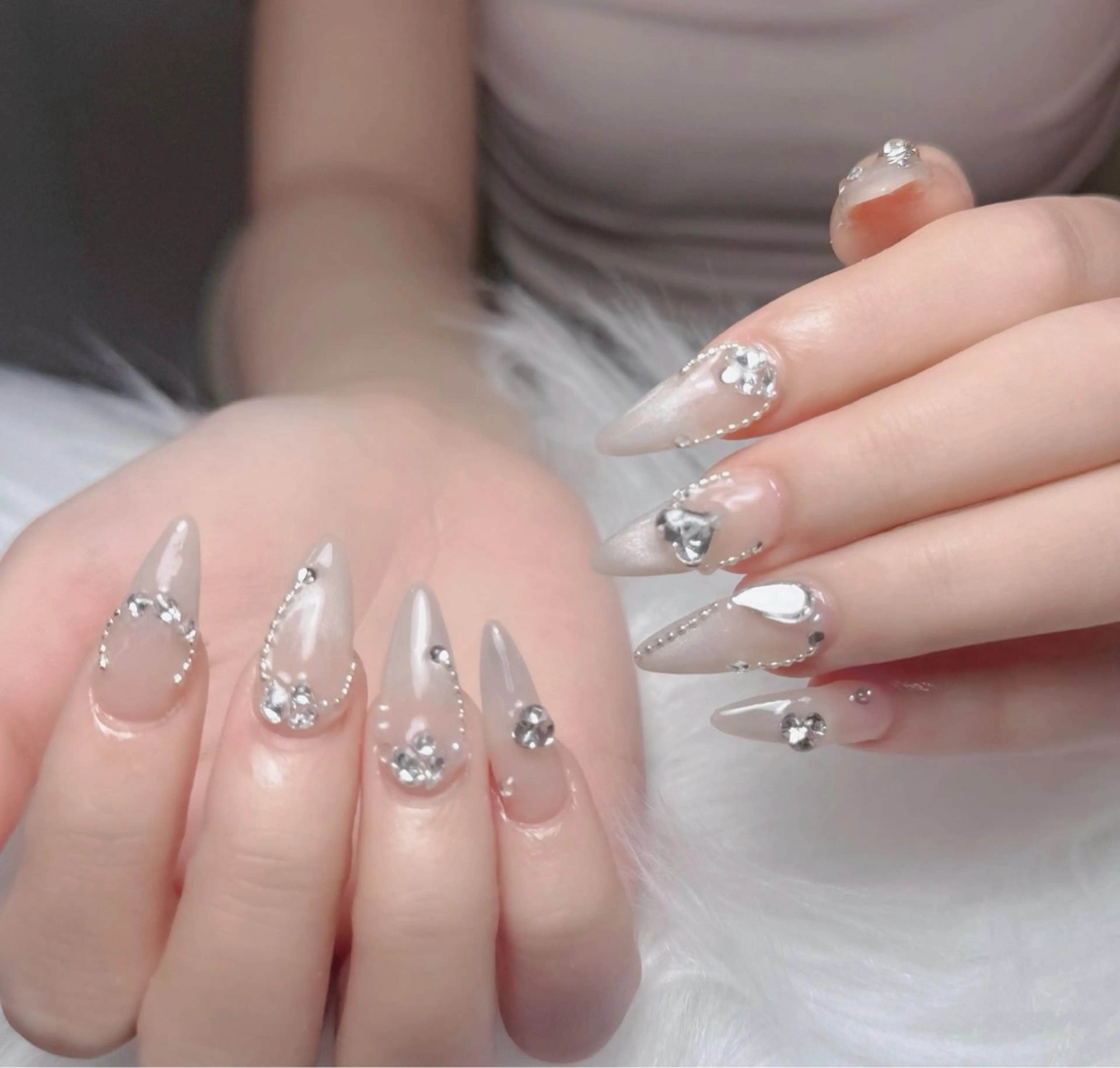 ネイル アートネイル フレンチネイル ジェルネイル 韓国ネイル マグネットネイル ハンドネイル Lenie Nail Okuboのネイルデザイン