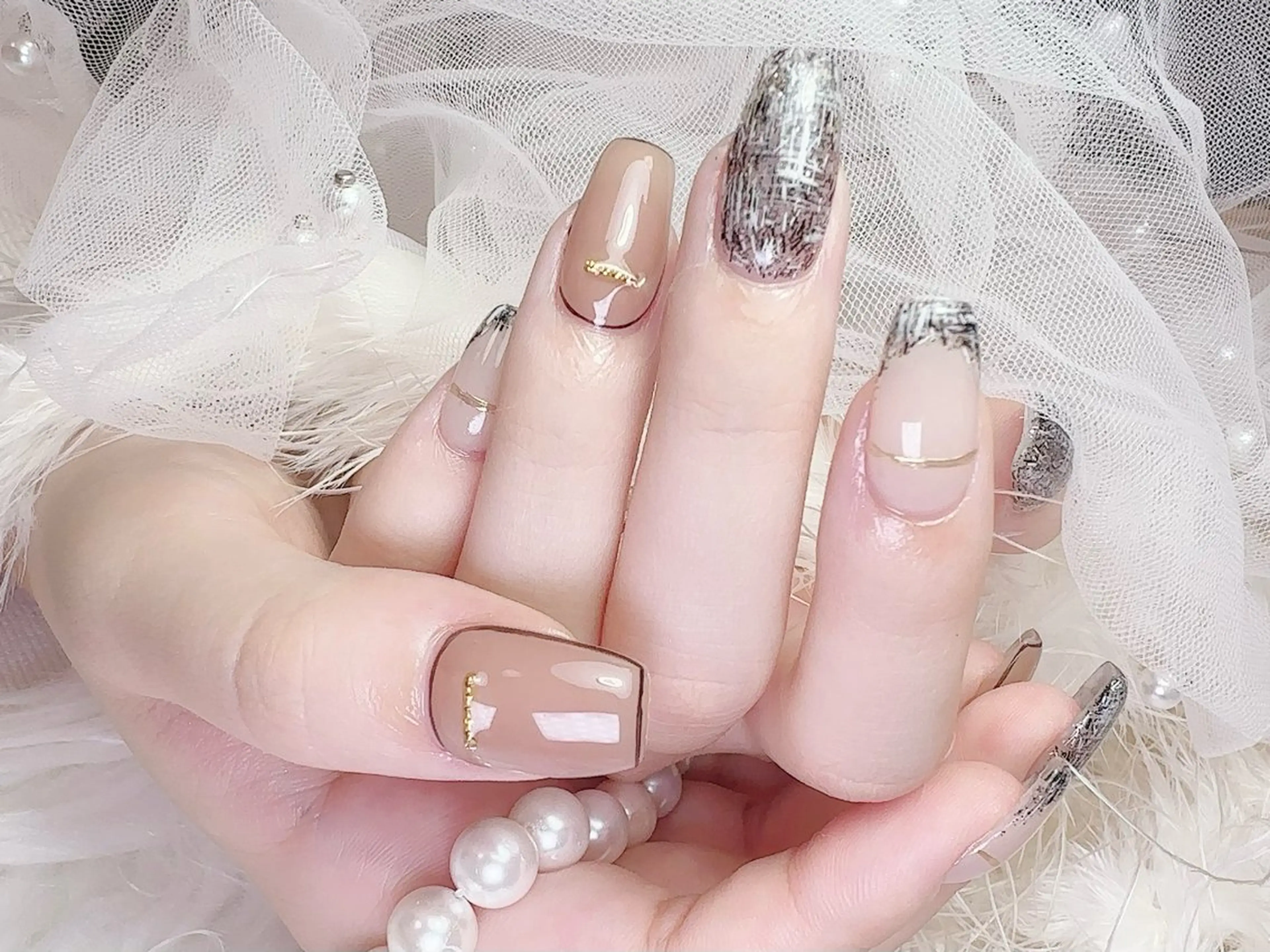 ネイル クリアネイル フットネイル フレンチネイル ジェルネイル 韓国ネイル ハンドネイル ハンドケア nail salon Feerieのネイルデザイン