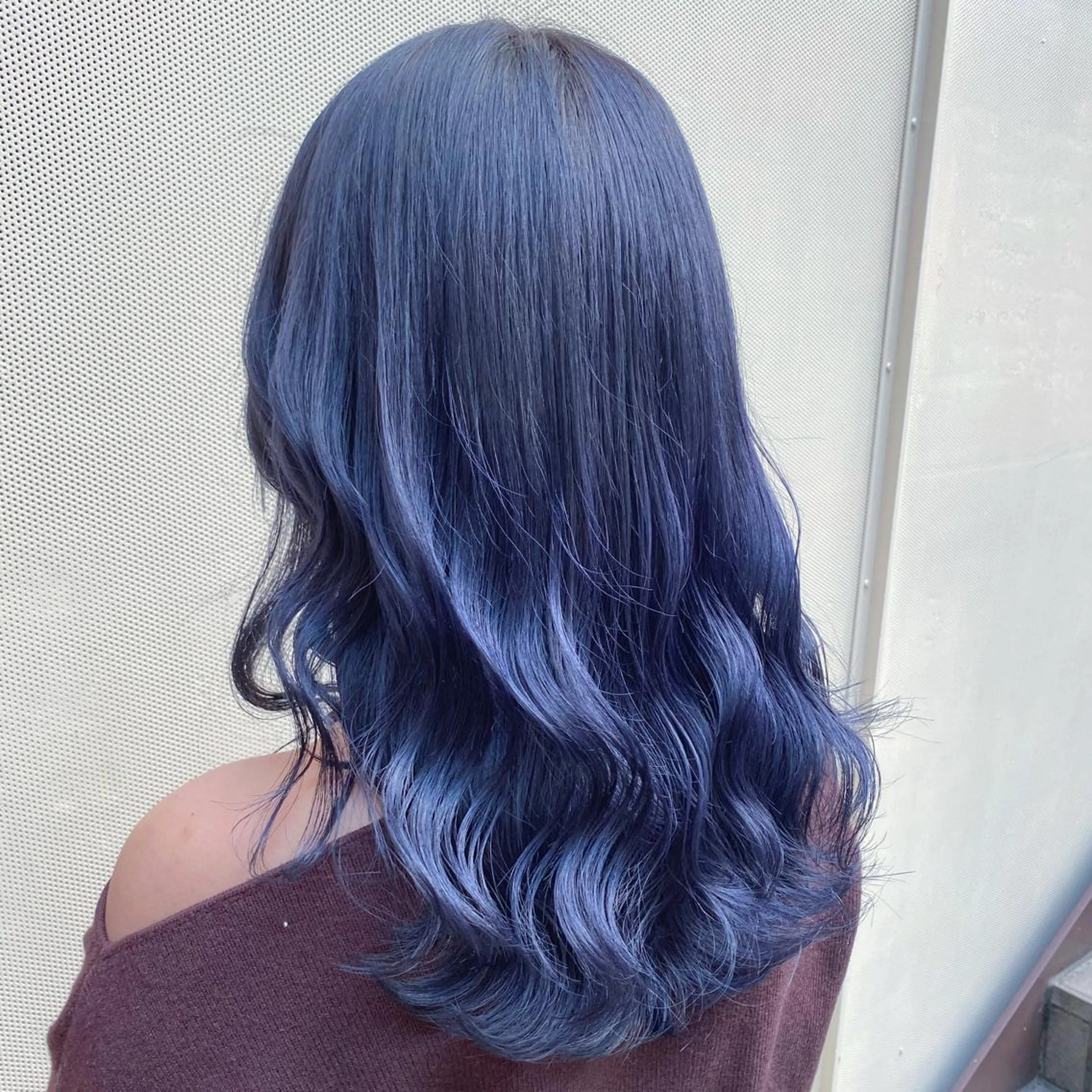 セミロング カラー ブルーカラー ブルーラベンダー ラベンダーカラー 縮毛矯正⭐️ TAKAHIROのヘアスタイル